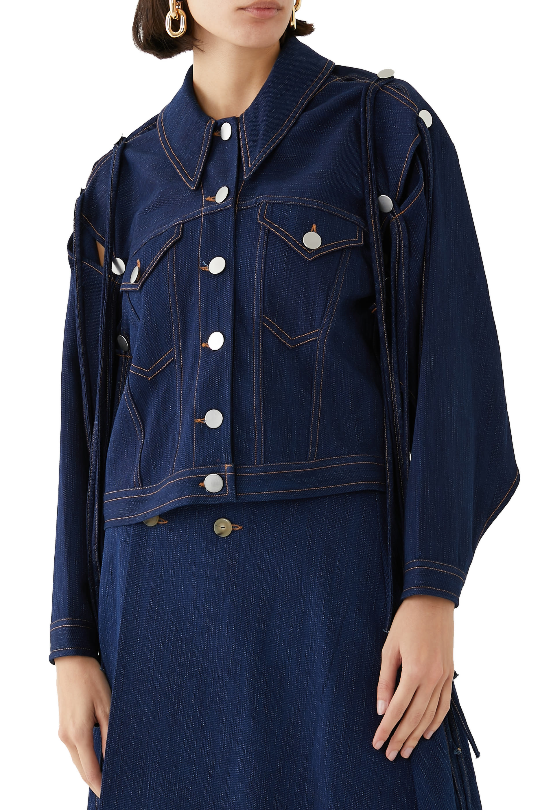 Allure Open Sleeve Denim Jacket