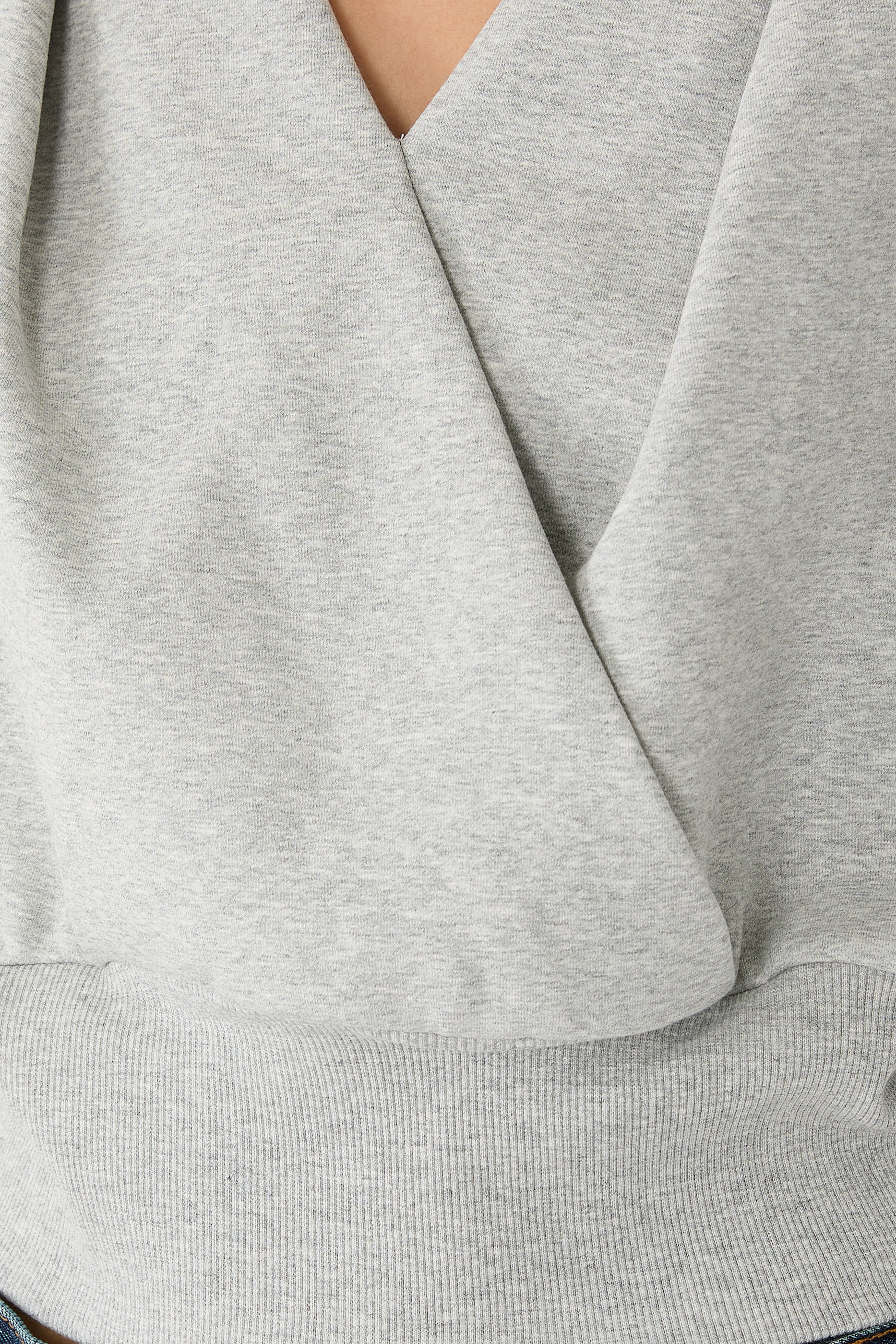 Draped Sleeveless French Terry Top