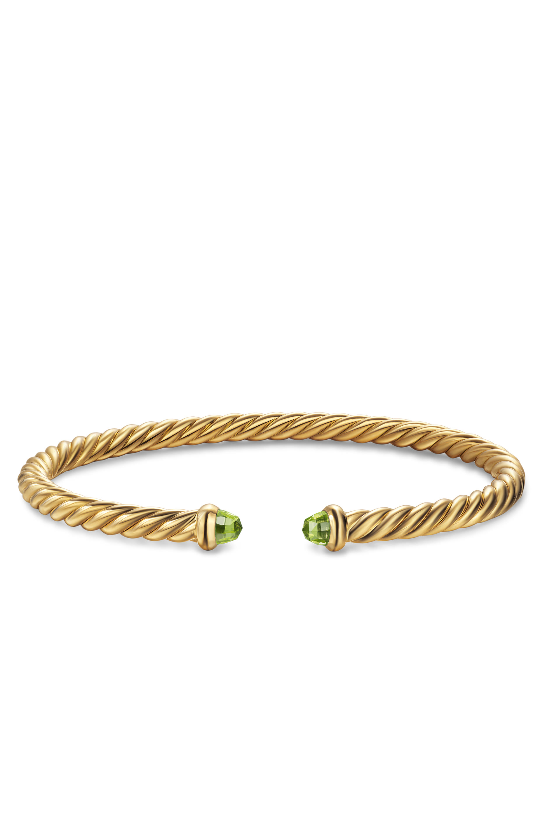 Cablespira® Flex Bracelet, 18k Yellow Gold & Peridot