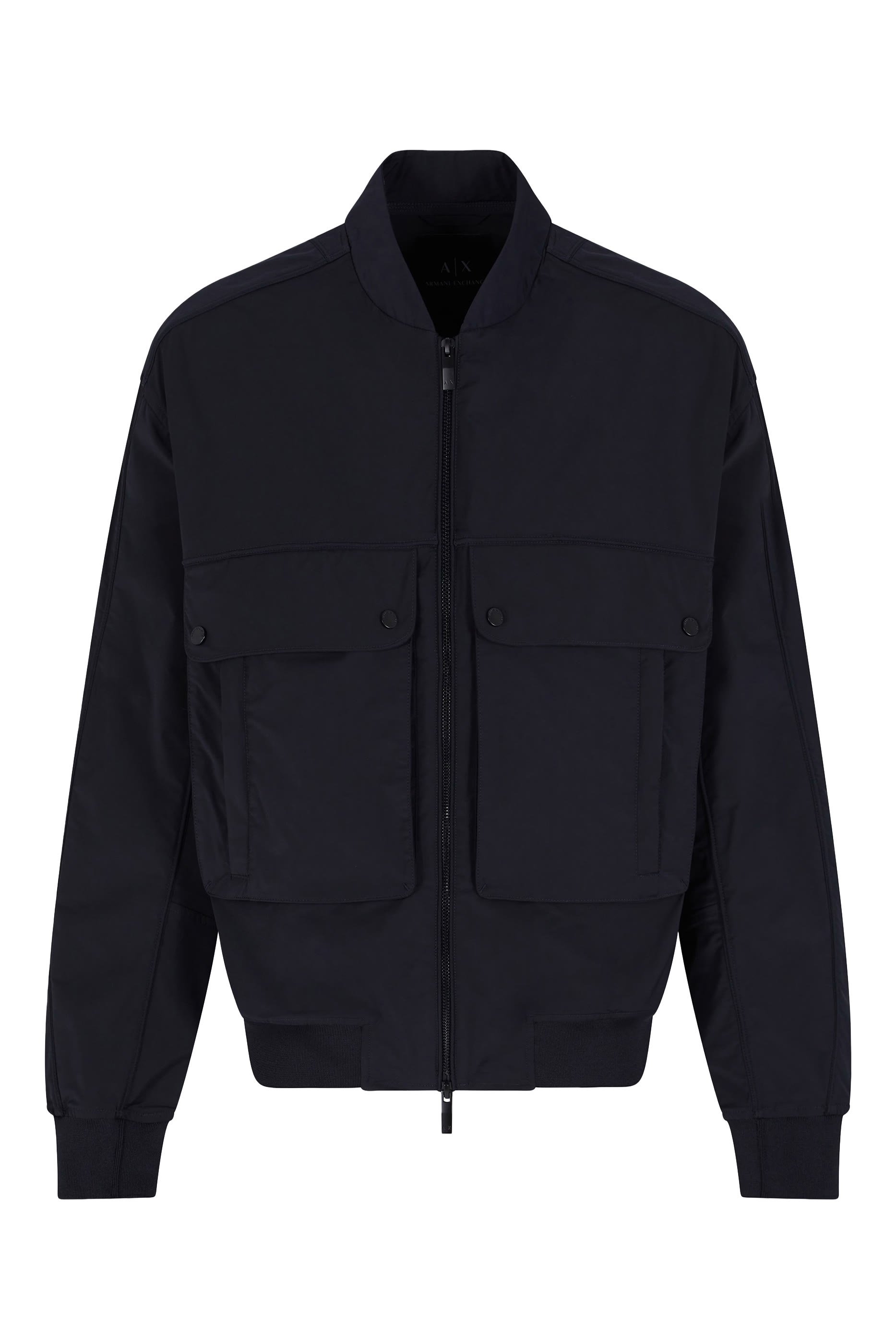 AX Logo Zip-Through Blouson Jacket