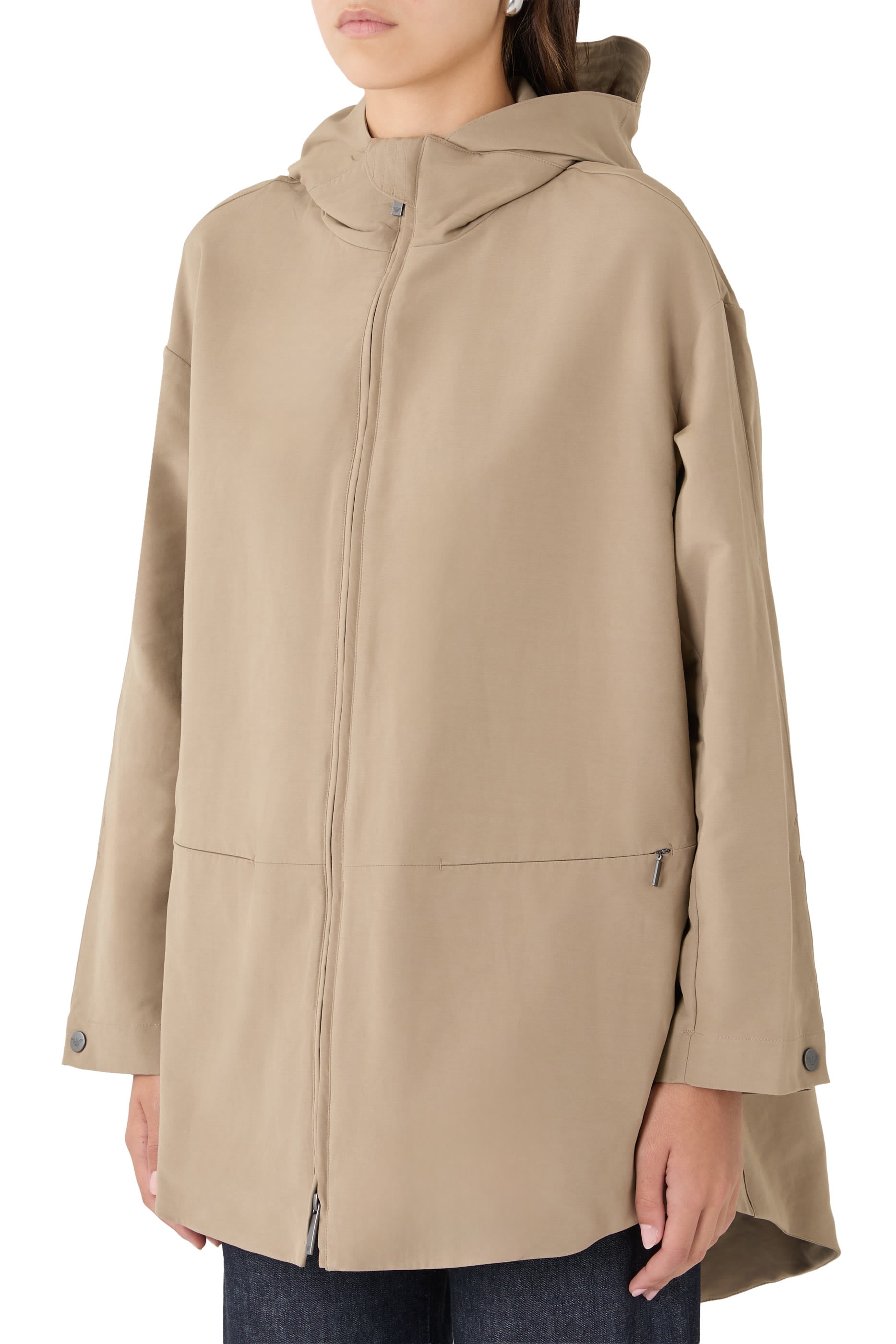Full-Zip Hooded Blouson Jacket