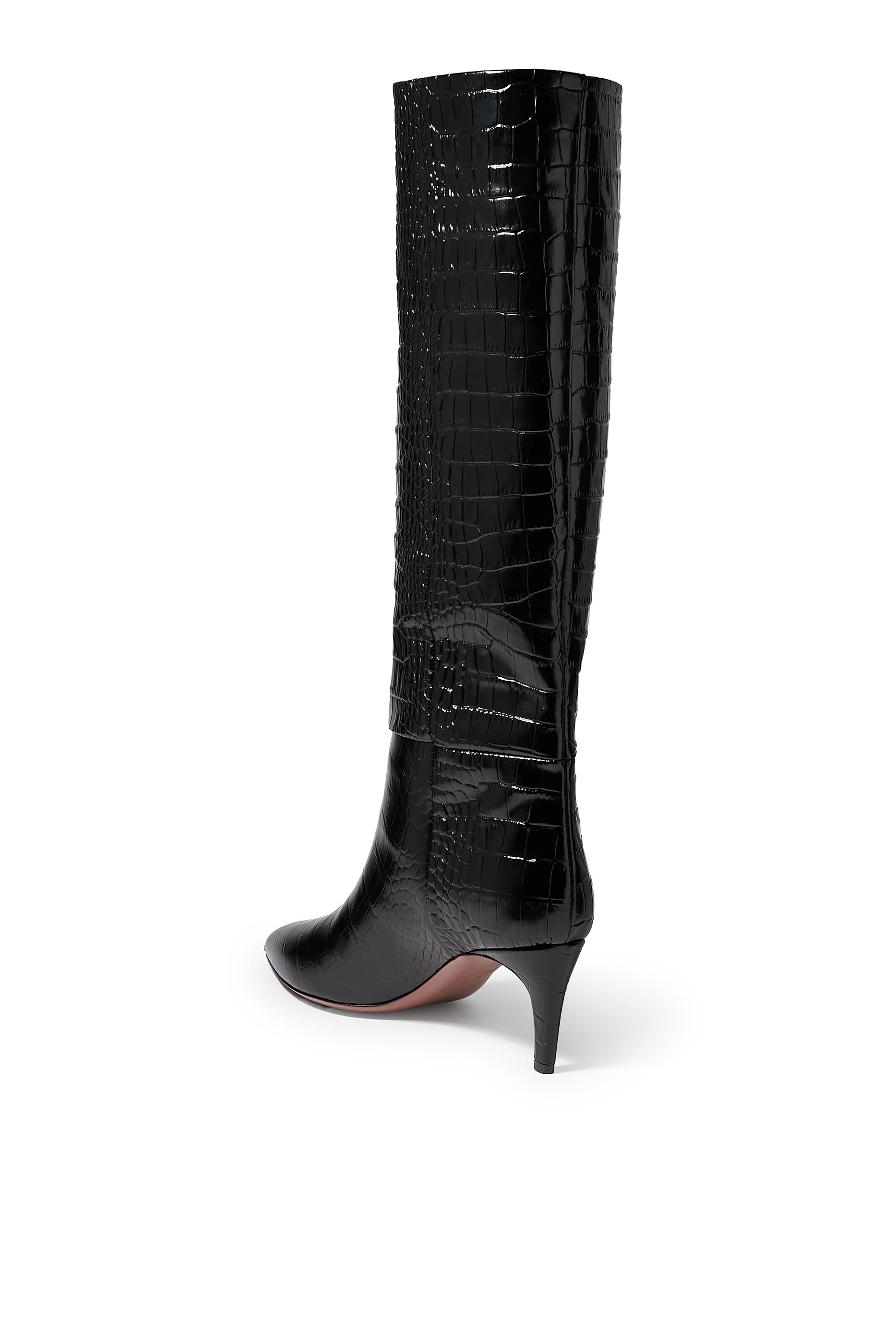  Embossed Lizard Knee 60 Boots
