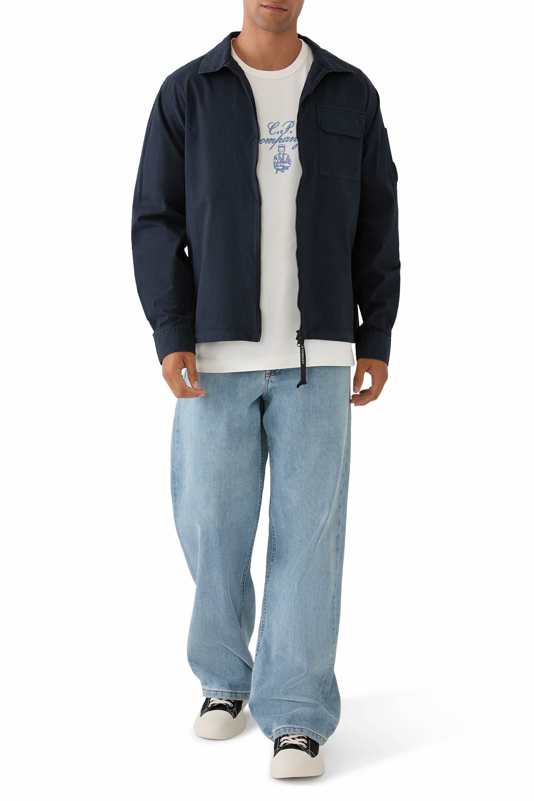 Organic Gabardine Full Zip Overshirt