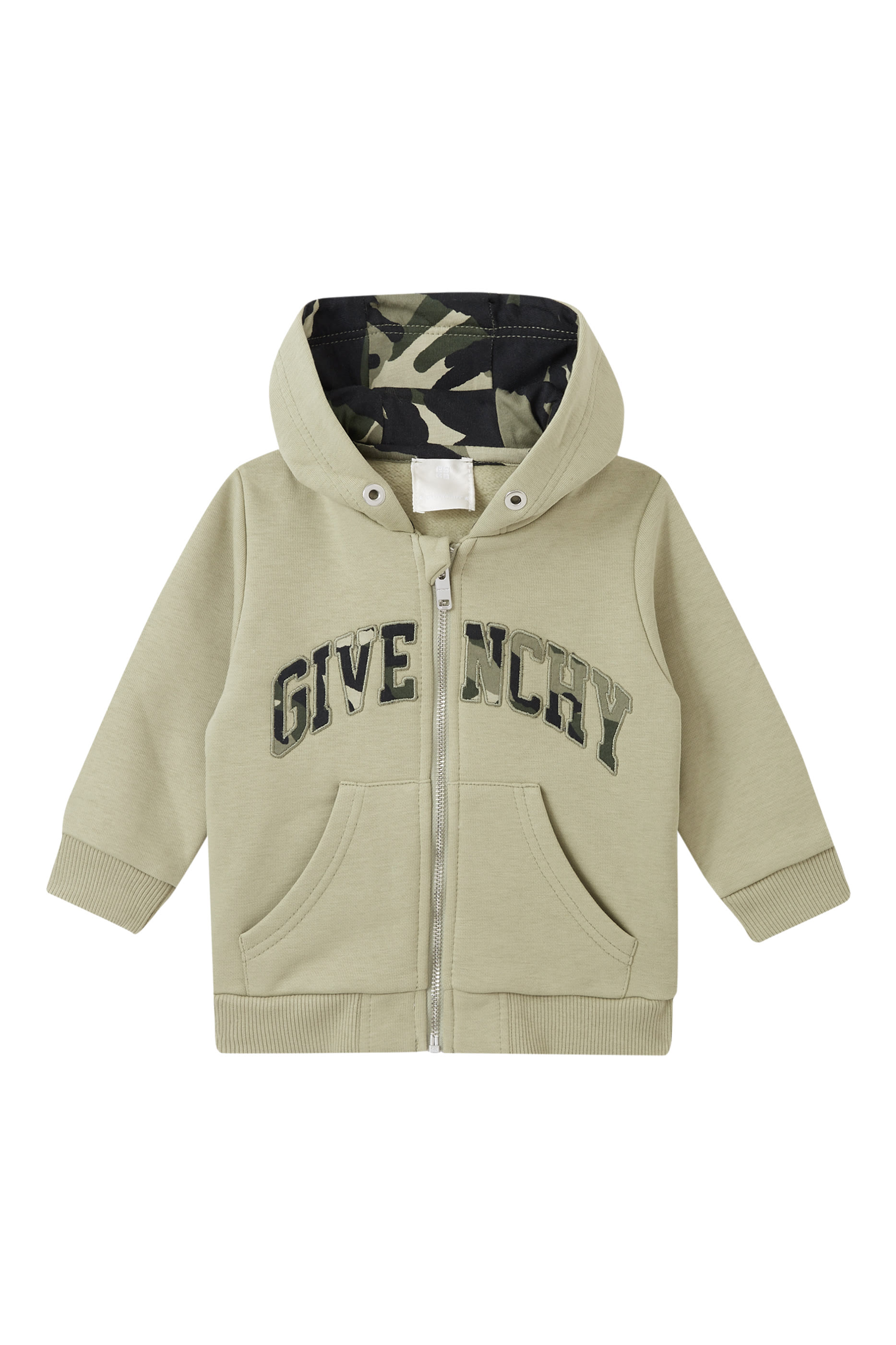 Kids Camouflage Print Zip Up Hoodie