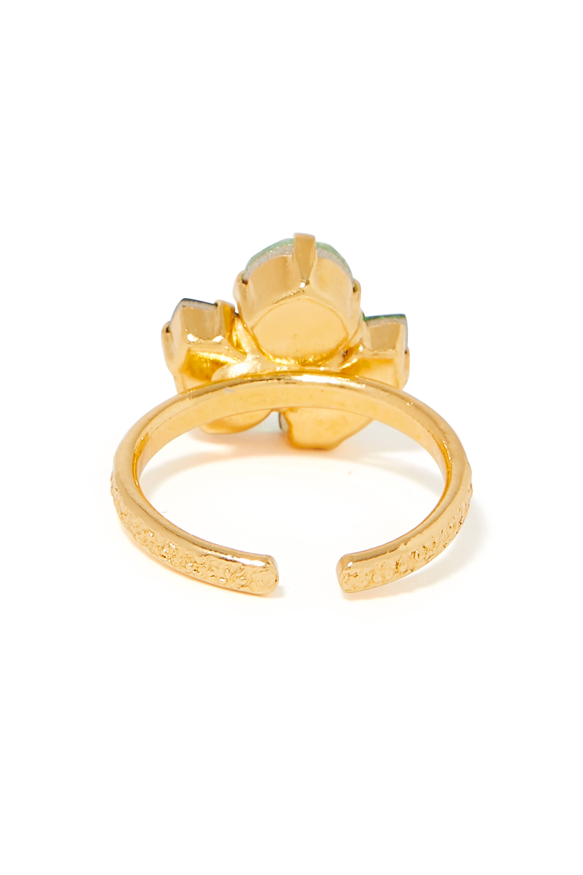 Ana Ring, 18k Gold Plated Metal &  Swarovski Crystals