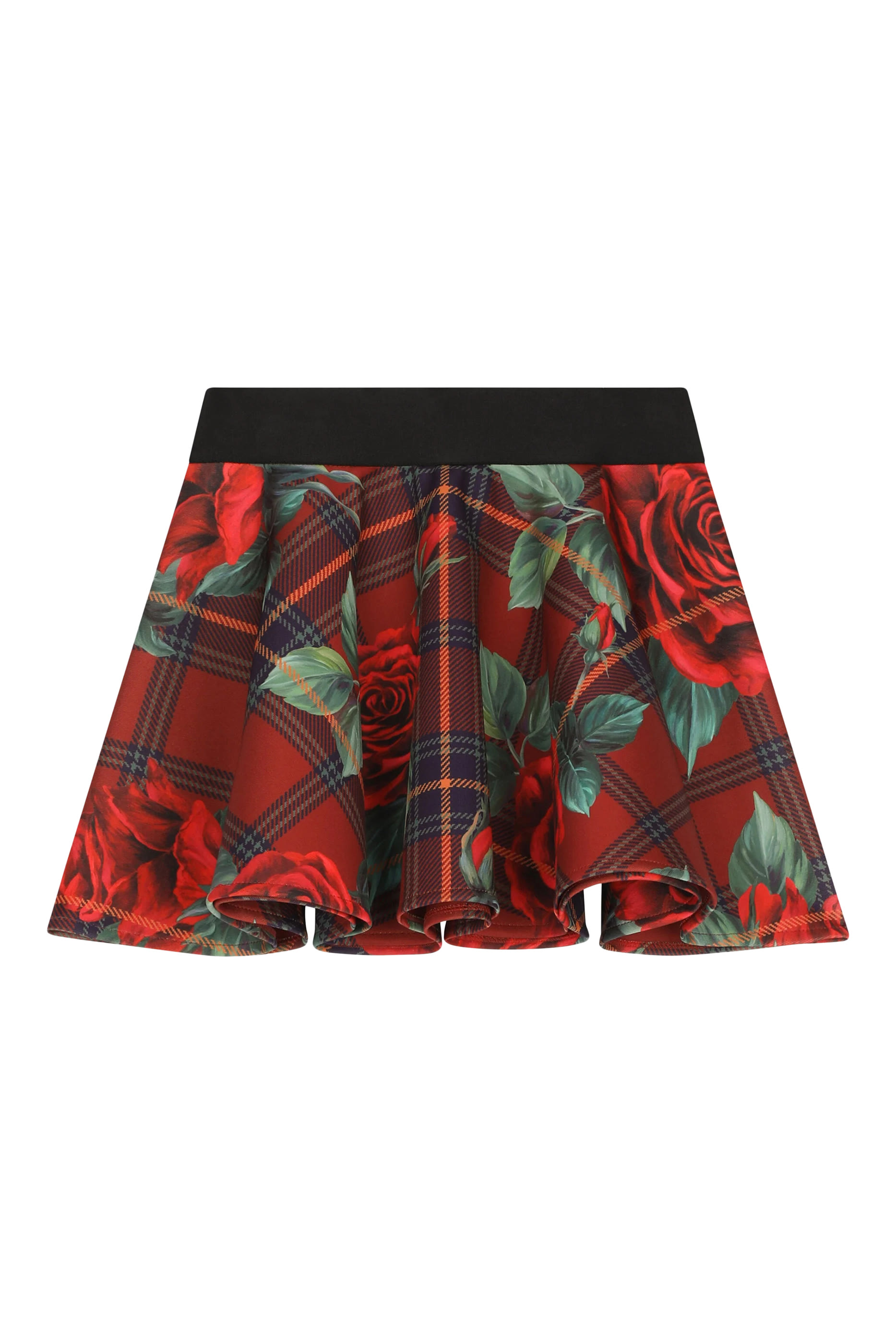 Kids Tartan Scuba Circle Skirt