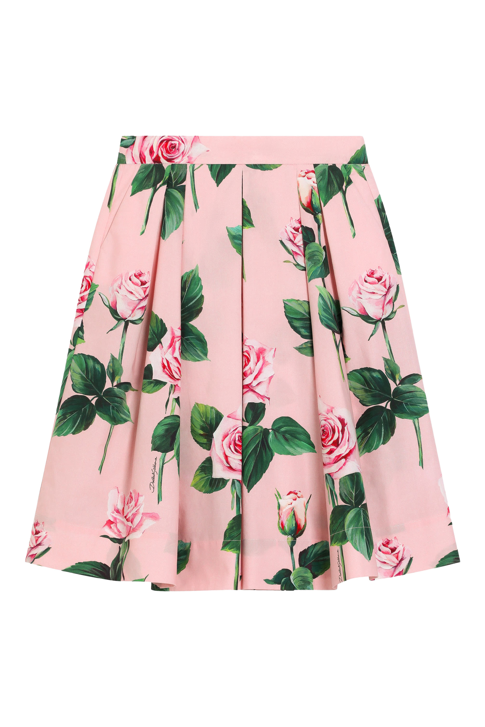 Kids Rose-Print Poplin Skirt