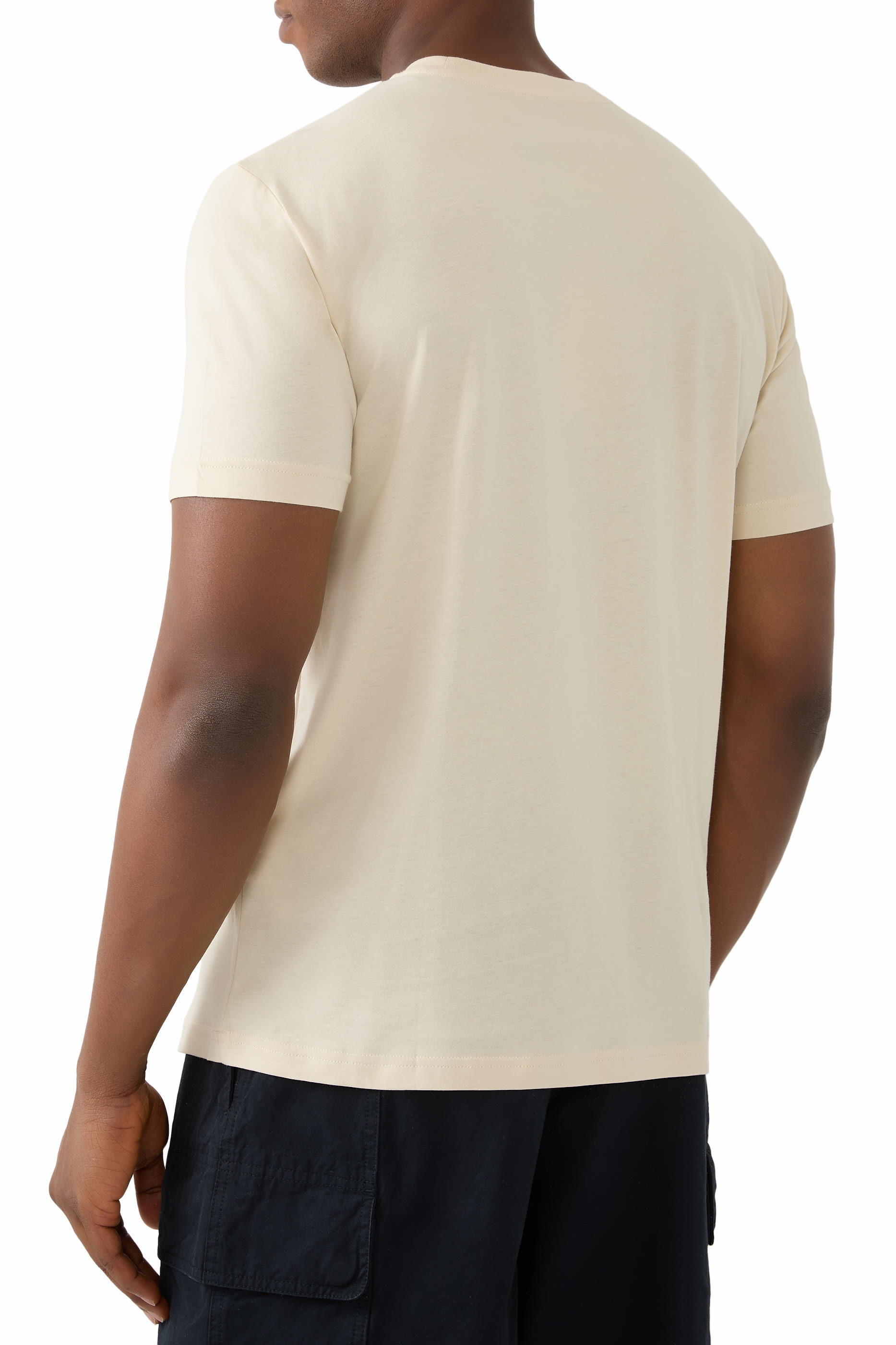 EA7 Logo Cotton T-Shirt