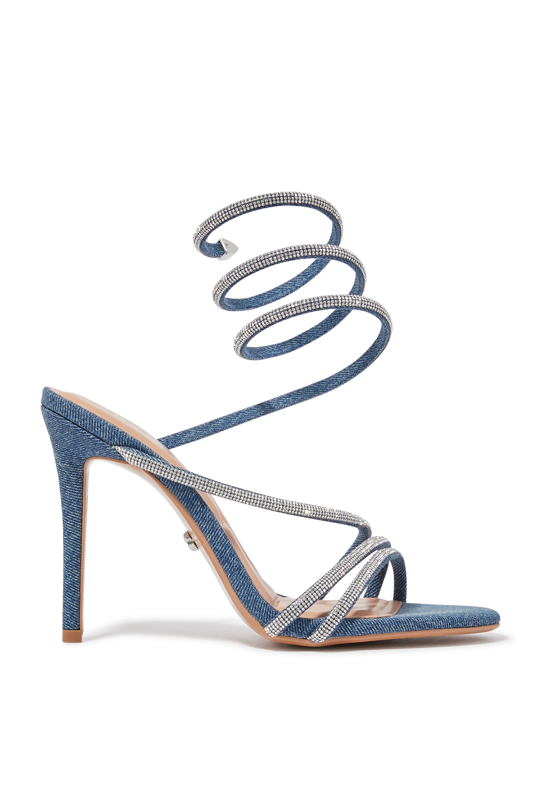 Carvela Spiral 105 Denim Sandals