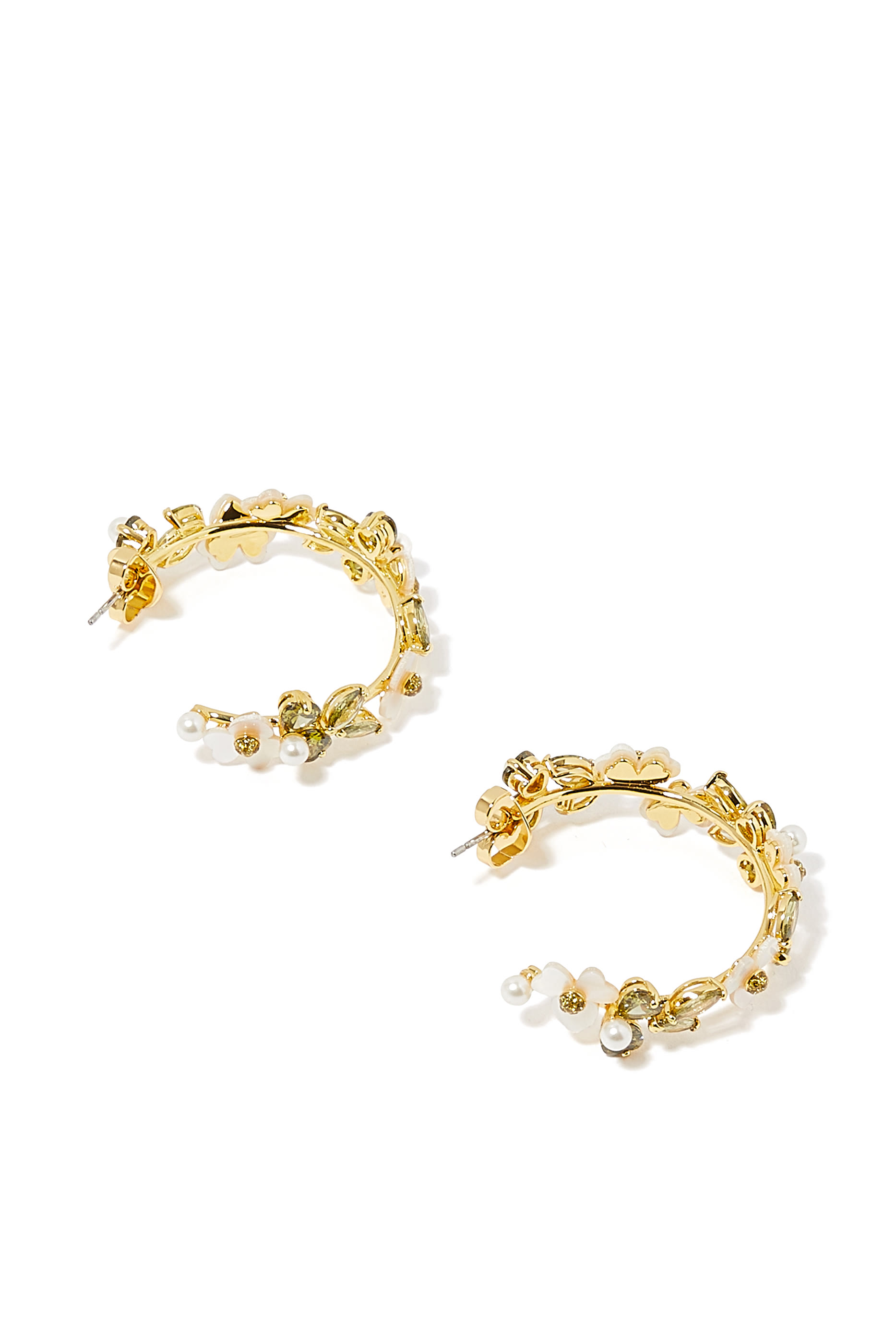 Precious Pansy Hoops