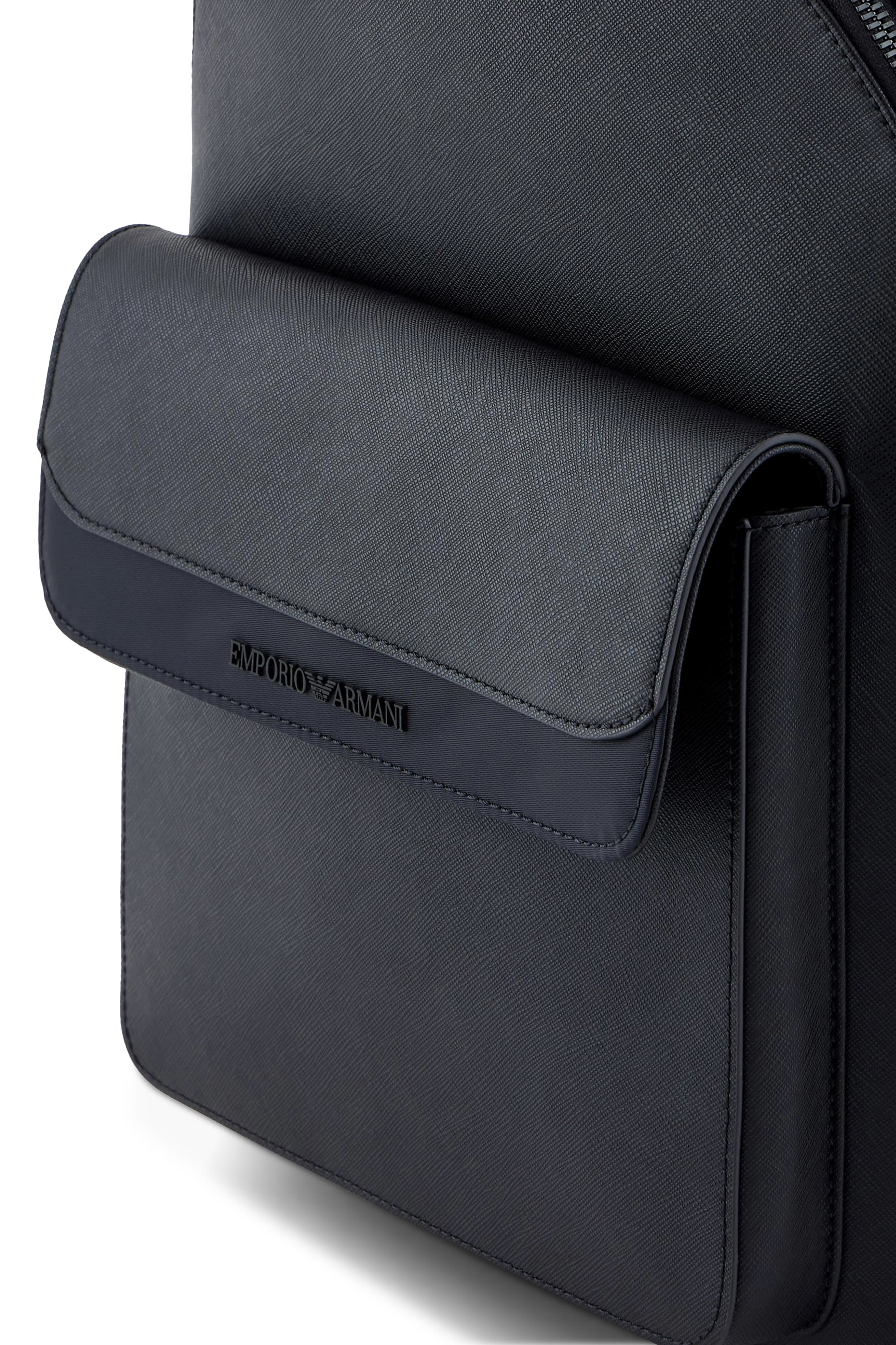 ASV Regenerated Saffiano Leather Backpack with Logo