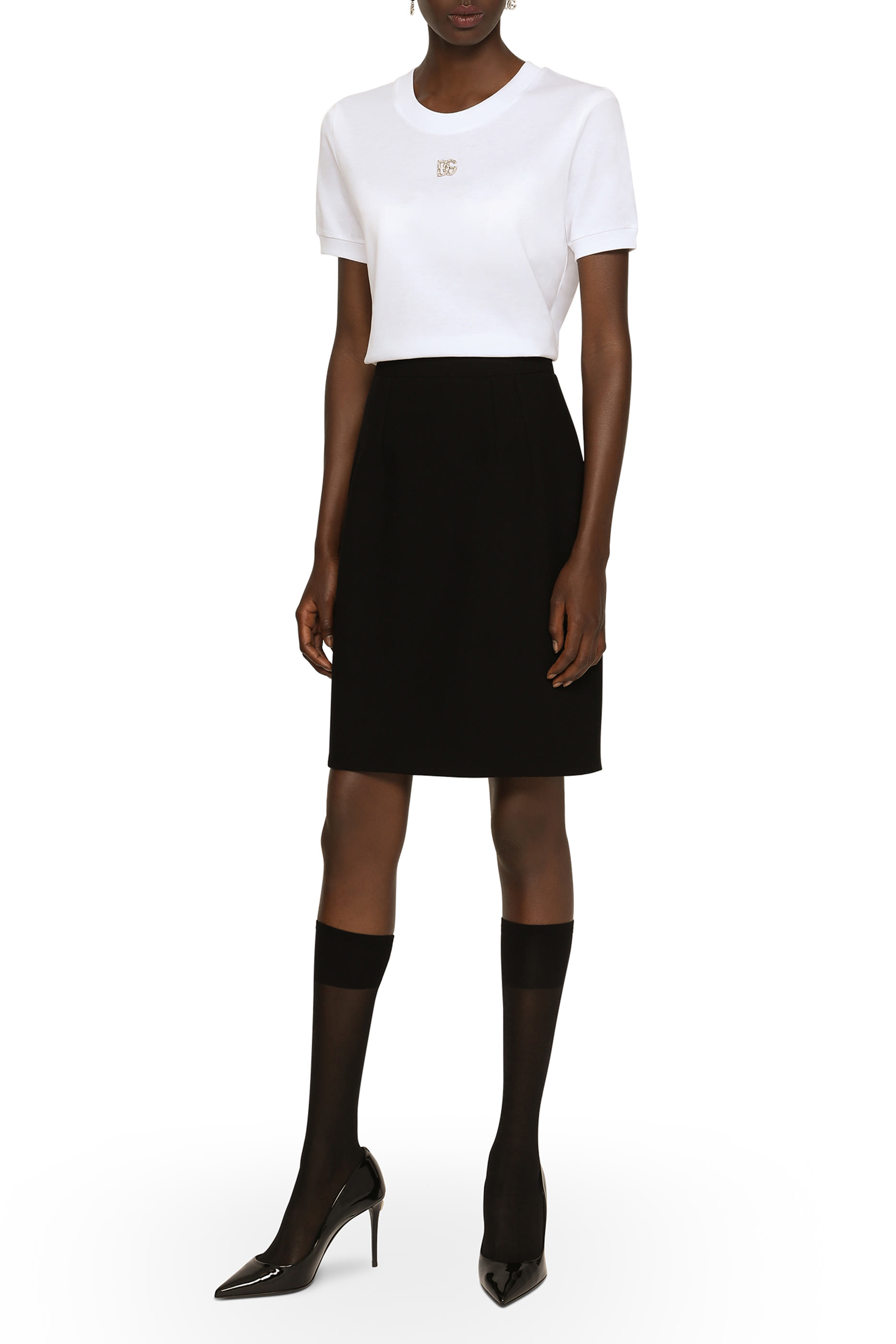 Crystal DG Logo Cotton T-shirt