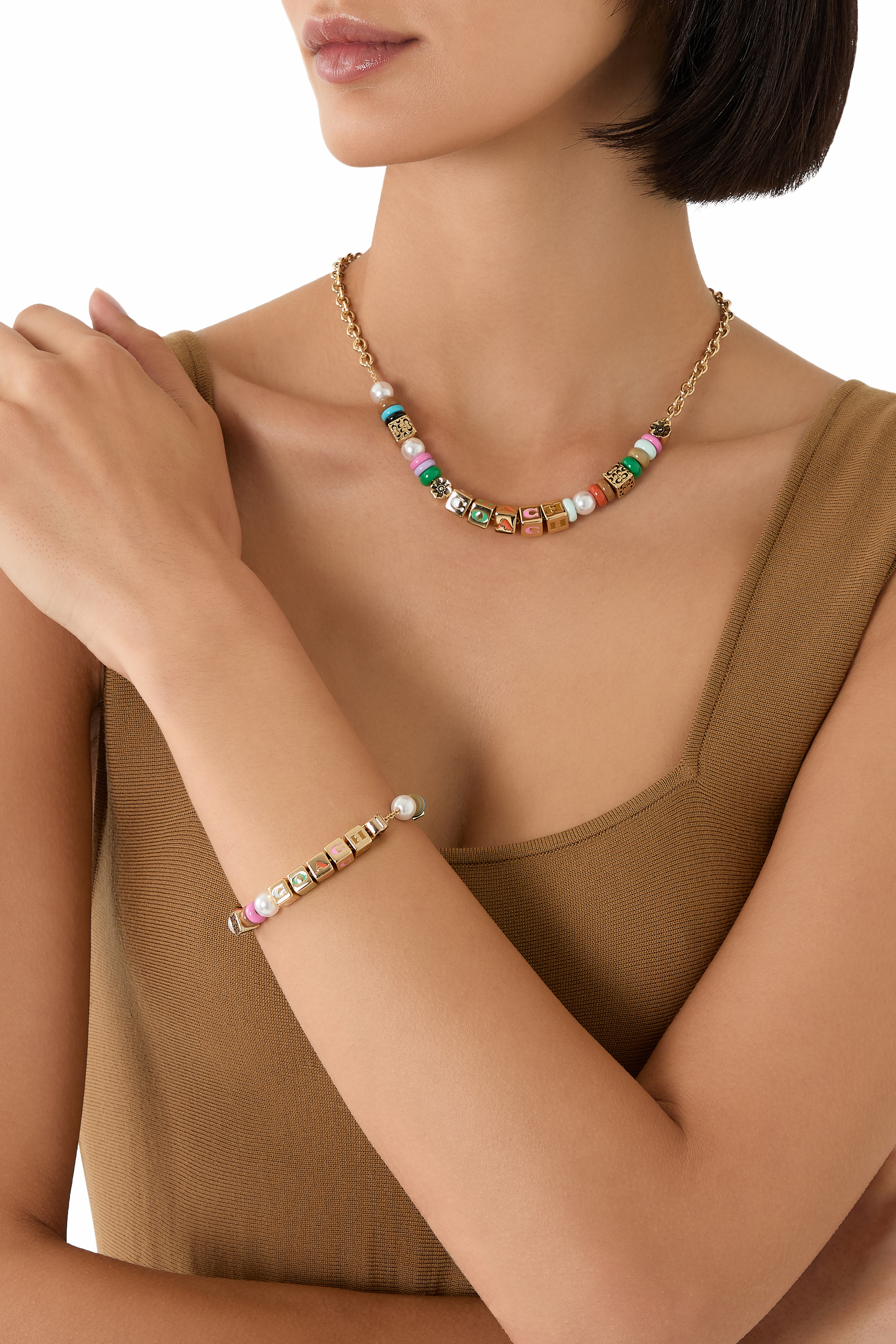 Logo Beaded Necklace