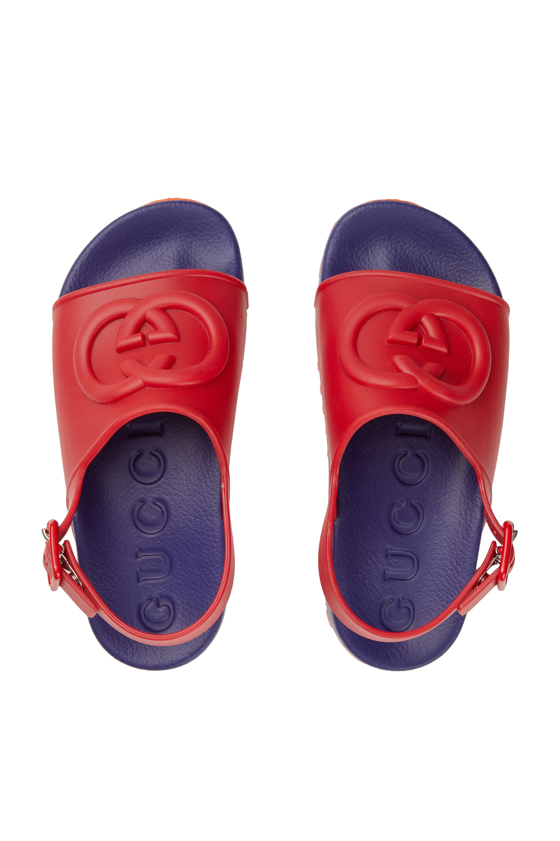 Kids Interlocking G Rubber Sandals