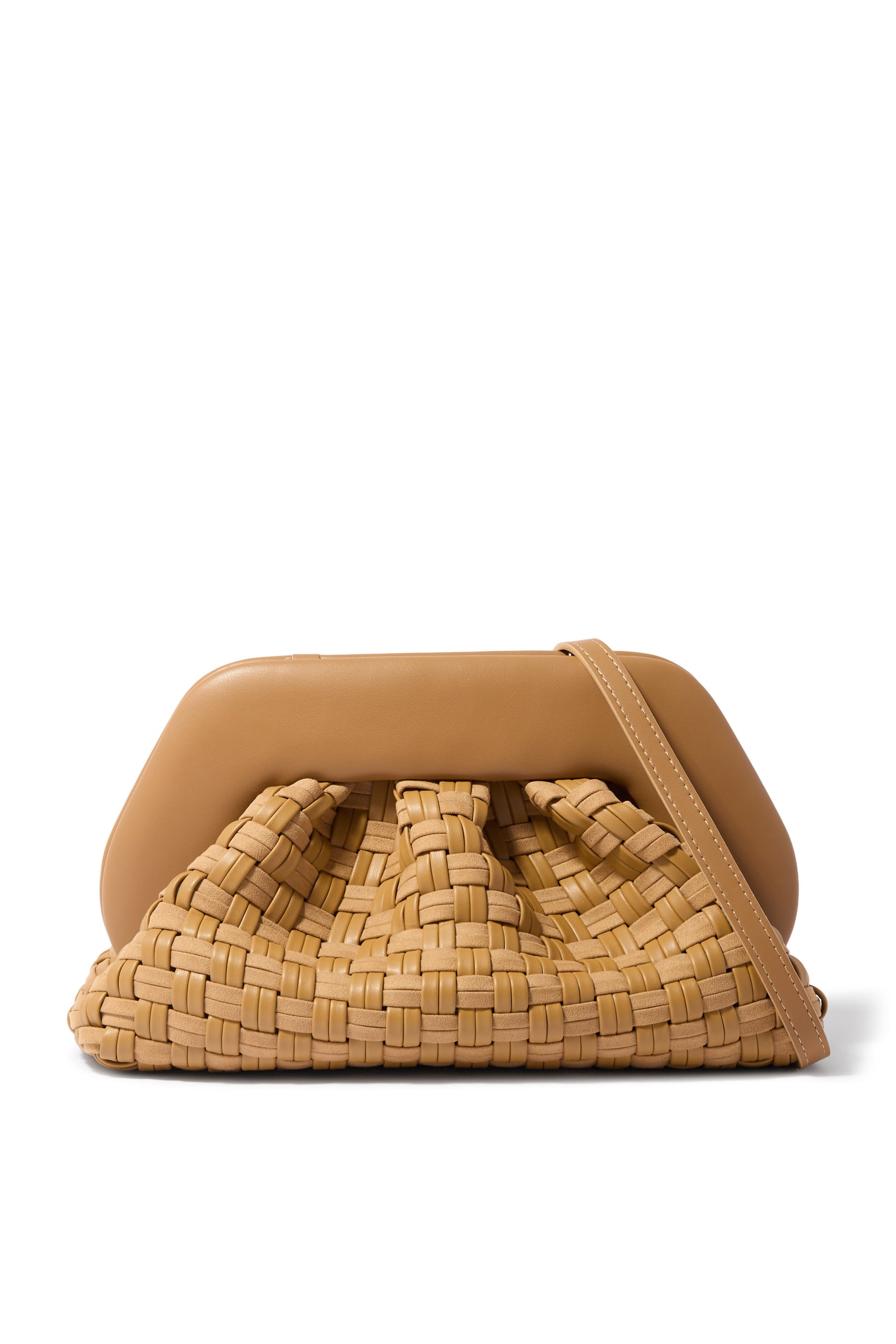 Woven Gathered Clutch Bag