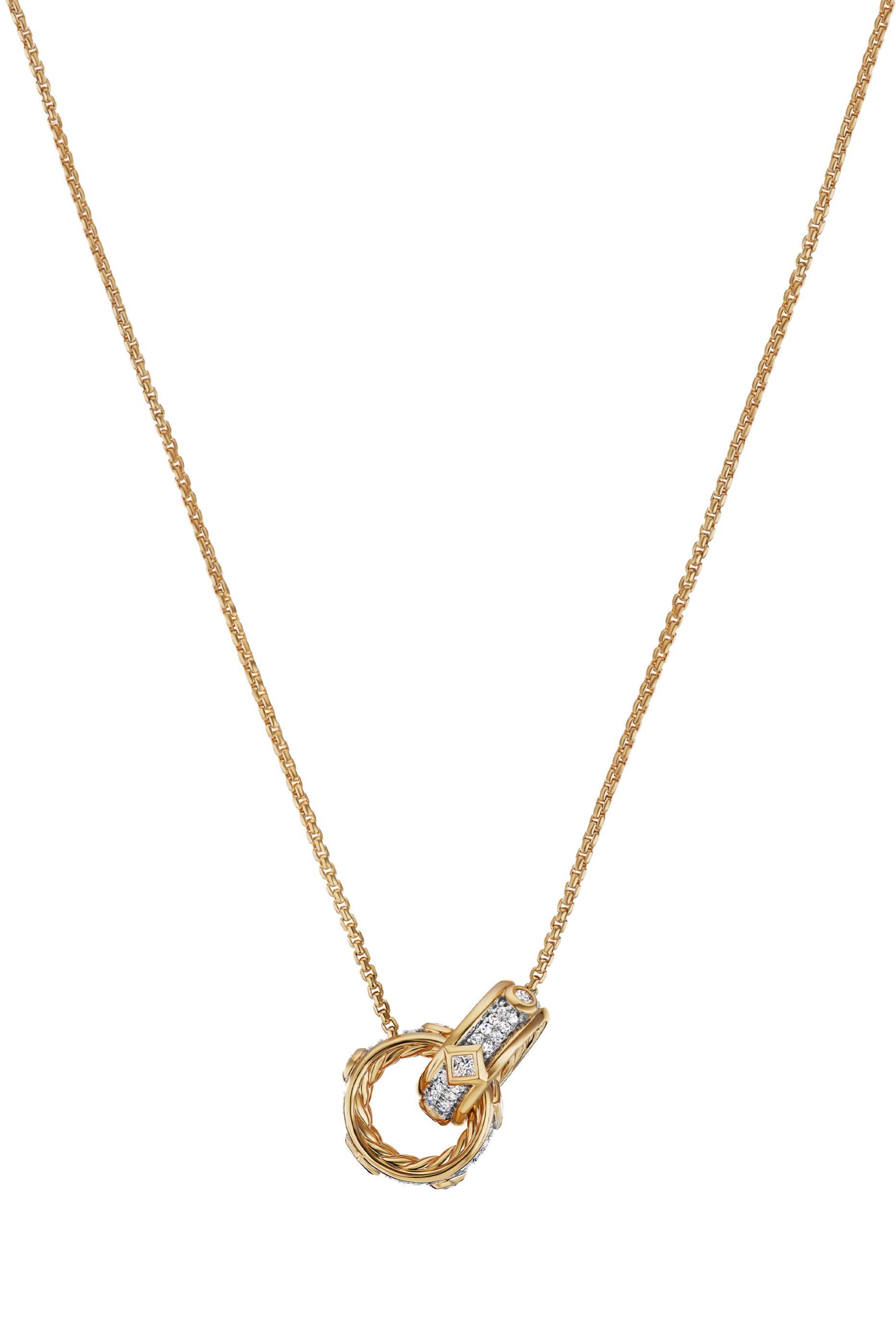 Modern Renaissance Double Pendant Necklace