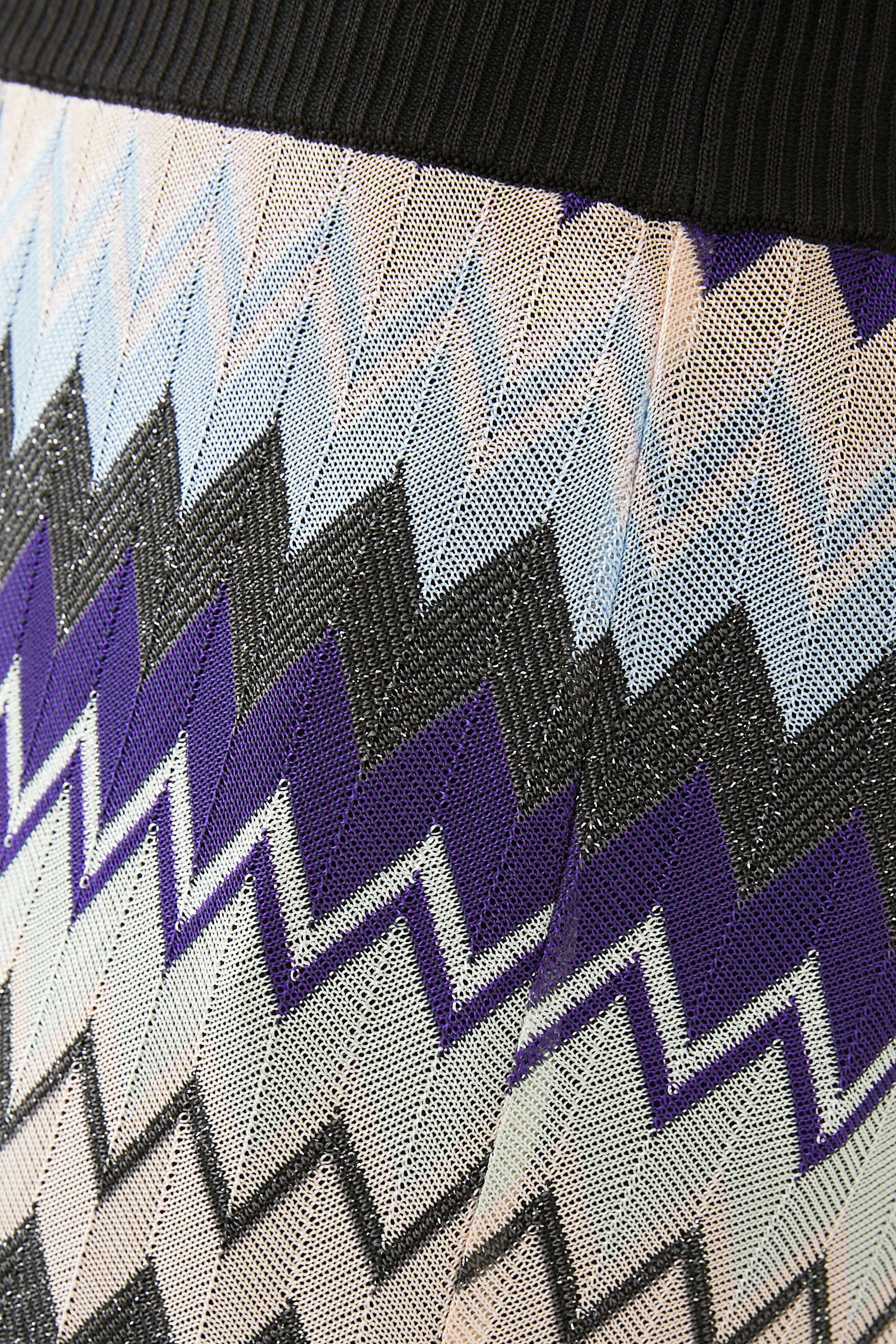 Zigzag Raschel Flare Pants