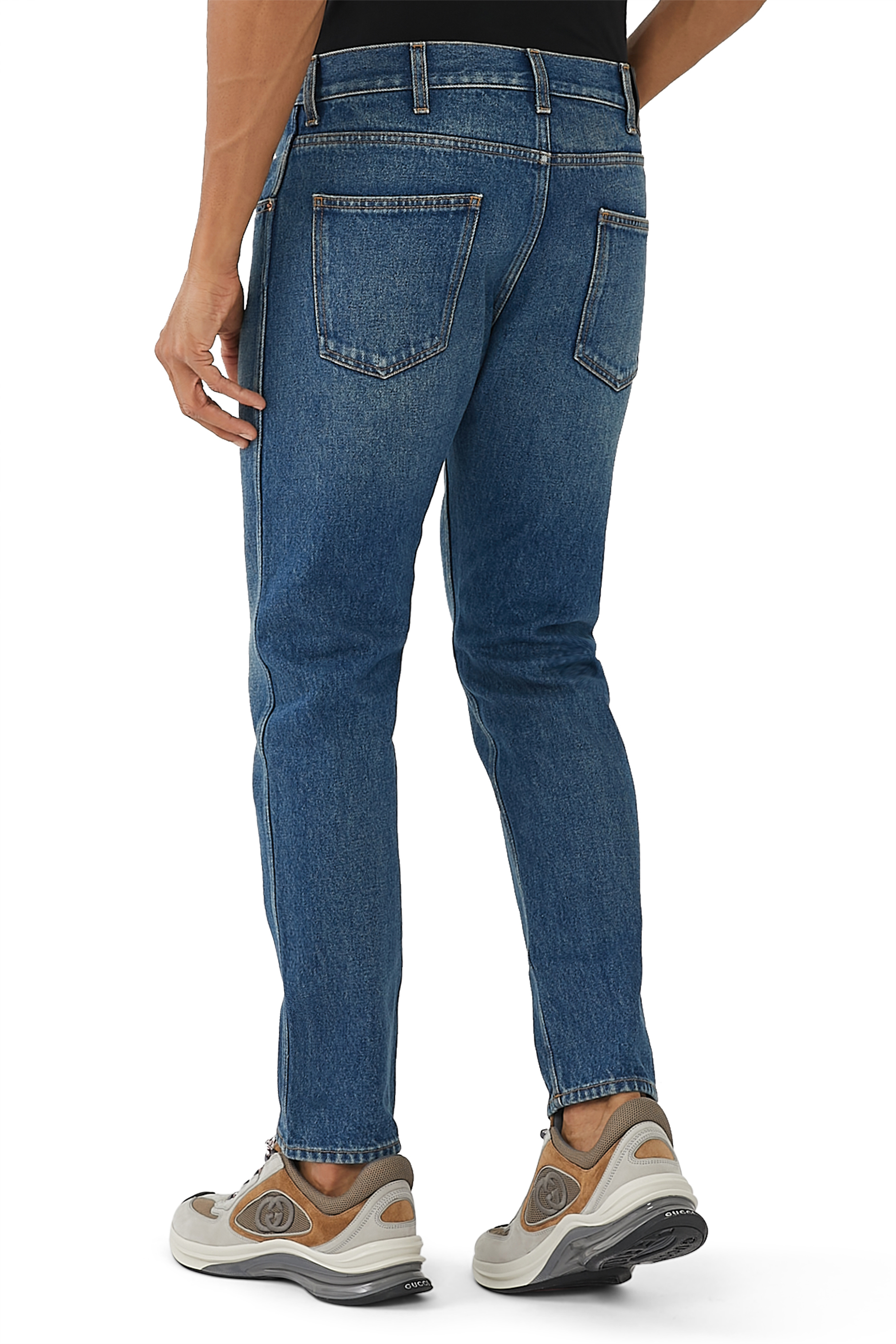 Washed Tapered Jeans