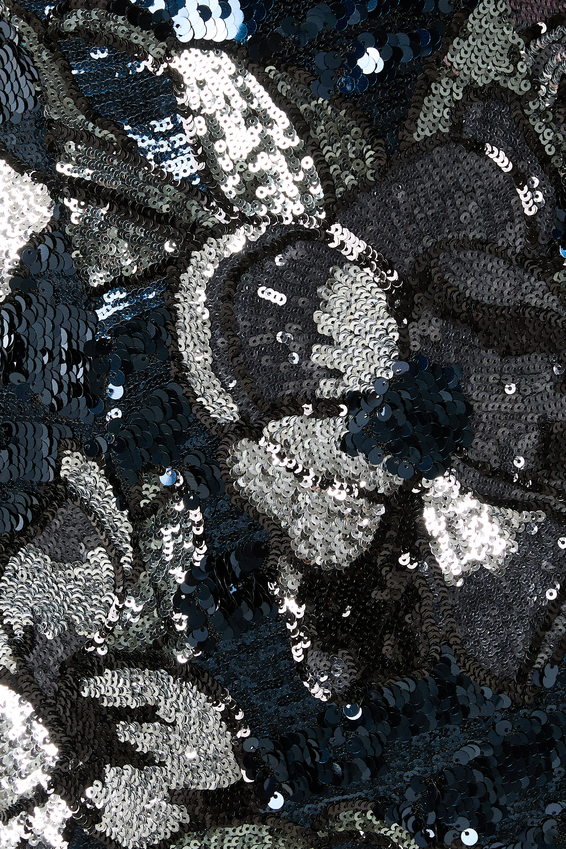 Off-Shoulder Sequin Floral Gown