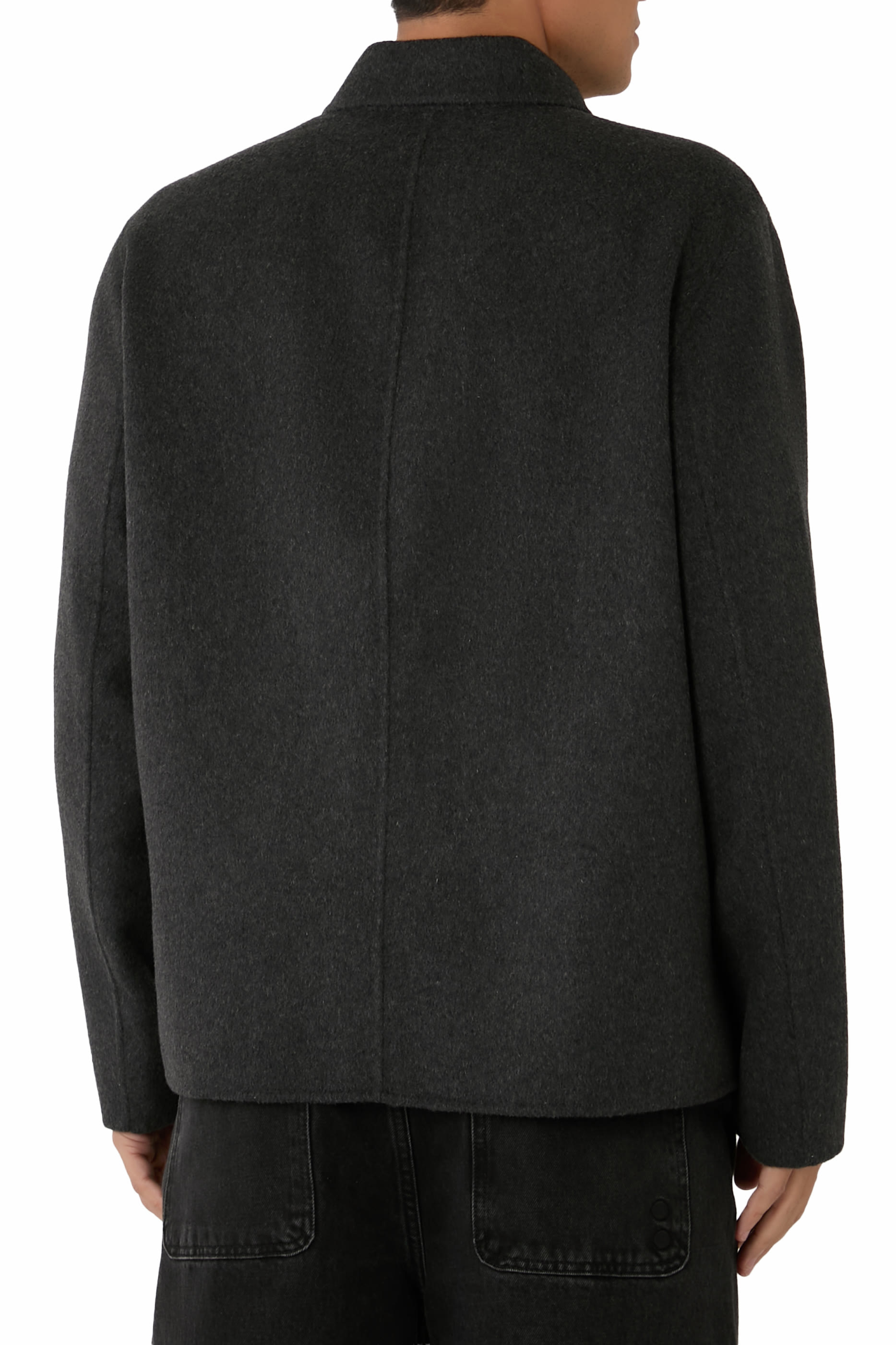 Splittable Wool-Blend Zip-Front Jacket 