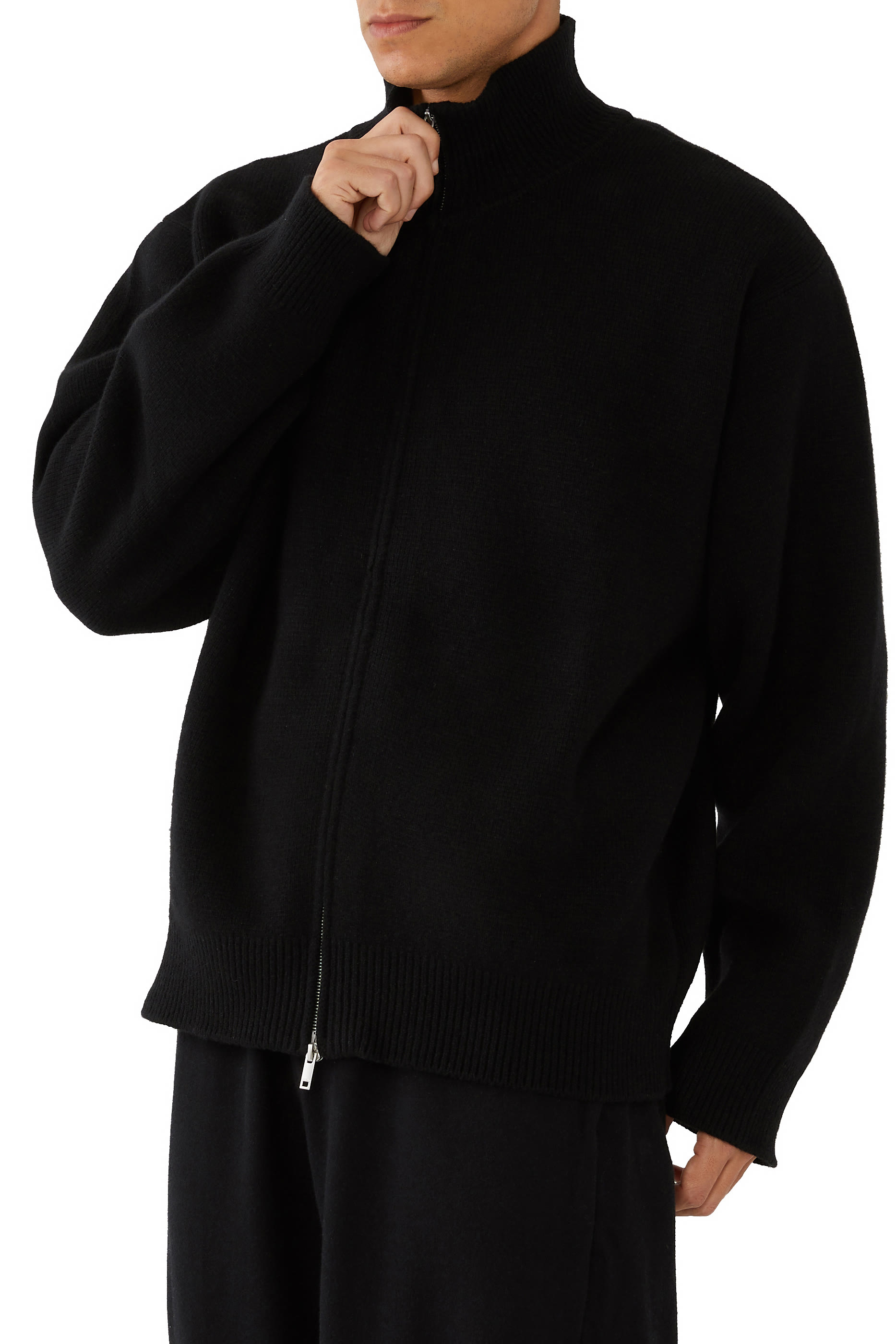 Recycled Cashmere Compact Zipped Sweater