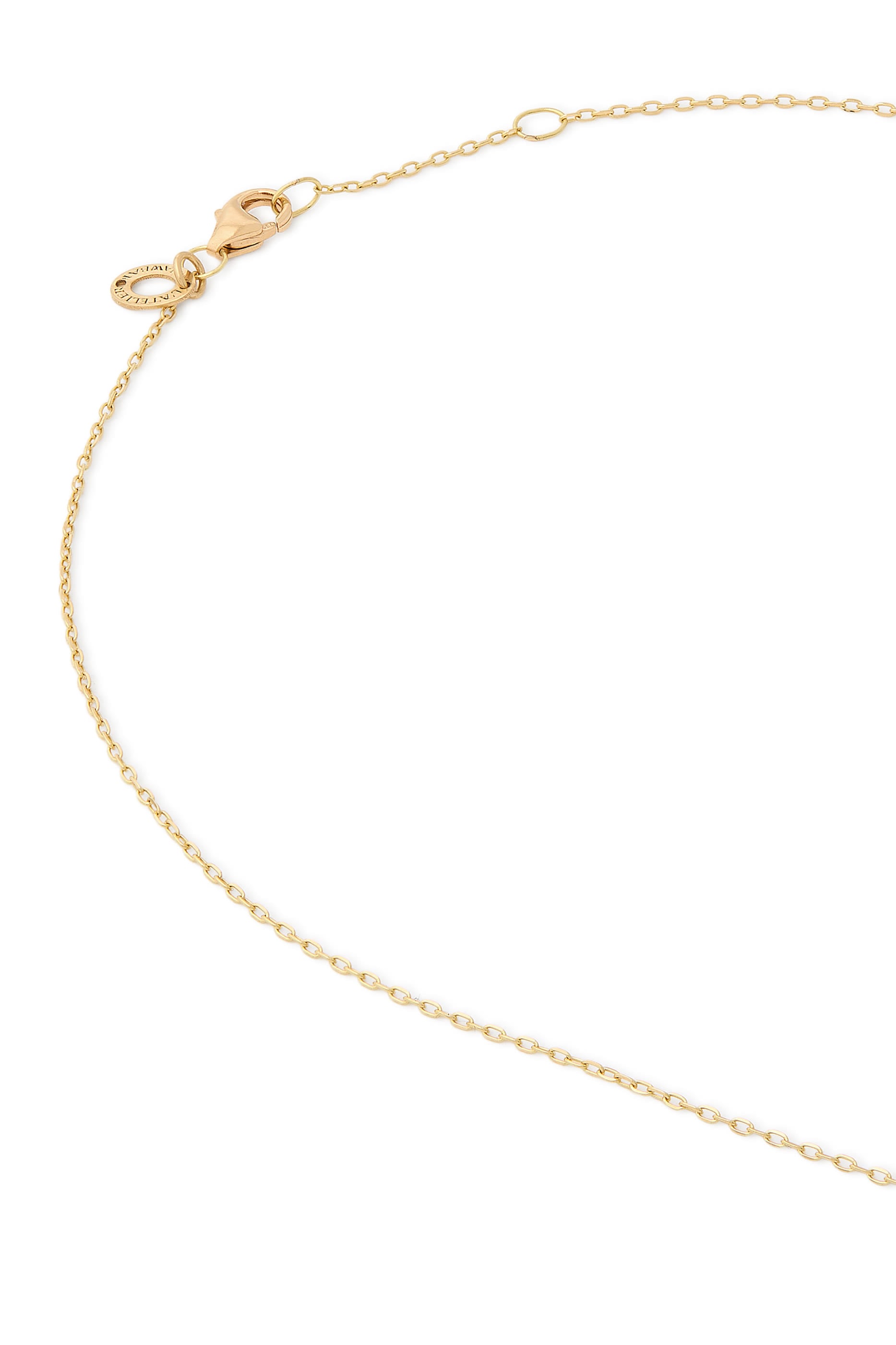 Psychedelia  Small Flower Necklace, 18K Yellow Gold with Diamonds, Lapis Lazuili & Turquoise