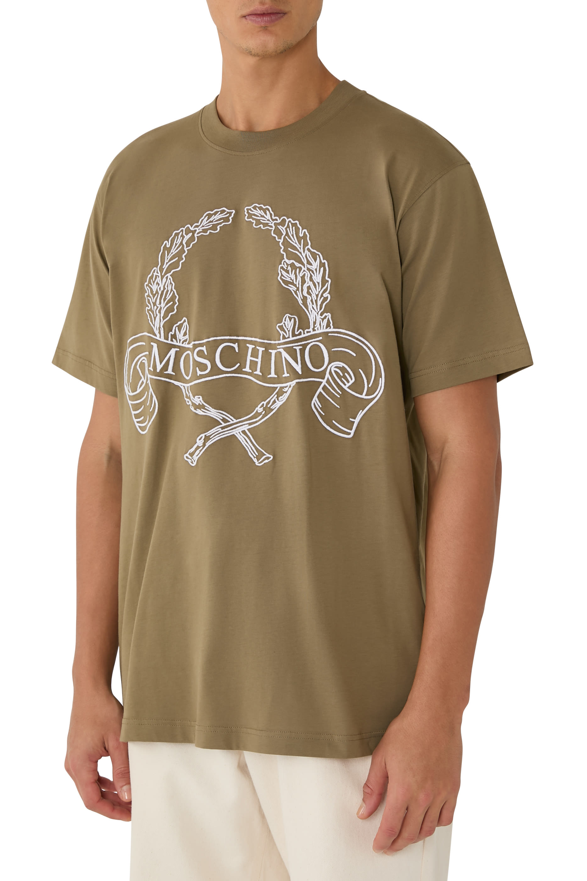 Laurel Crown Logo Cotton Jersey T-Shirt