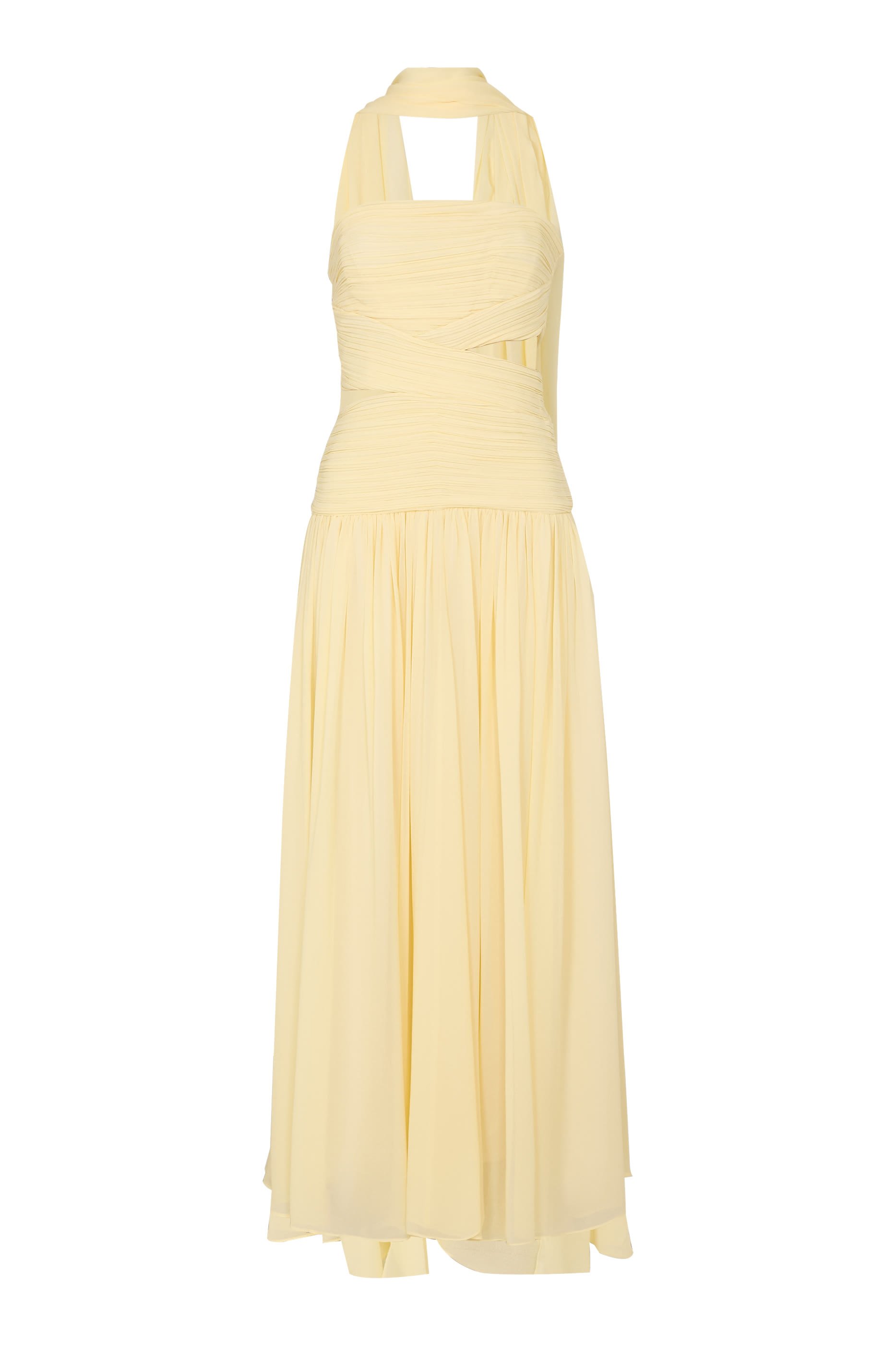  Georgette Scarf Midi Dress