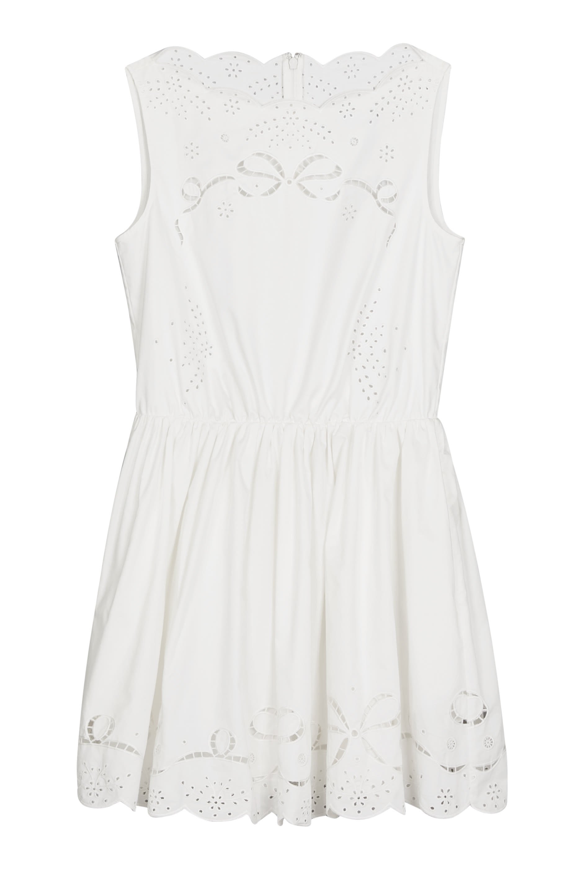 Cotton Embroidered Mini Dress