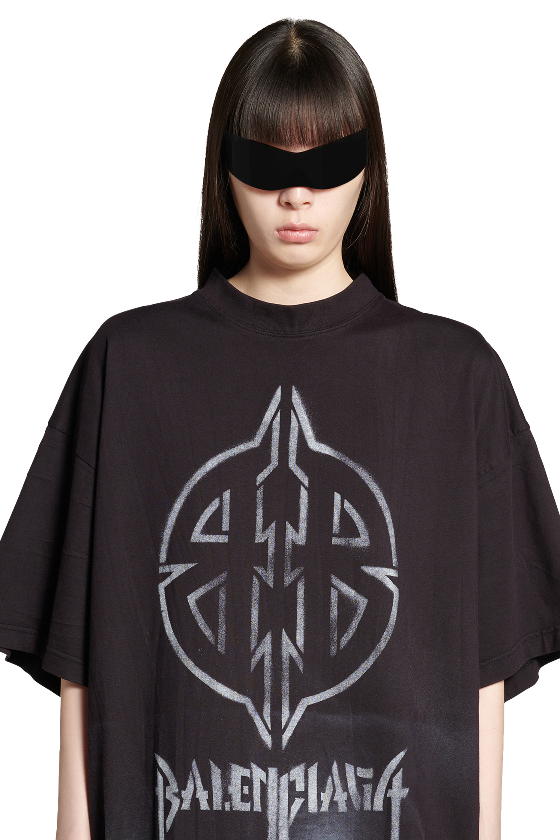 Metal BB Stencil Oversized T-Shirt