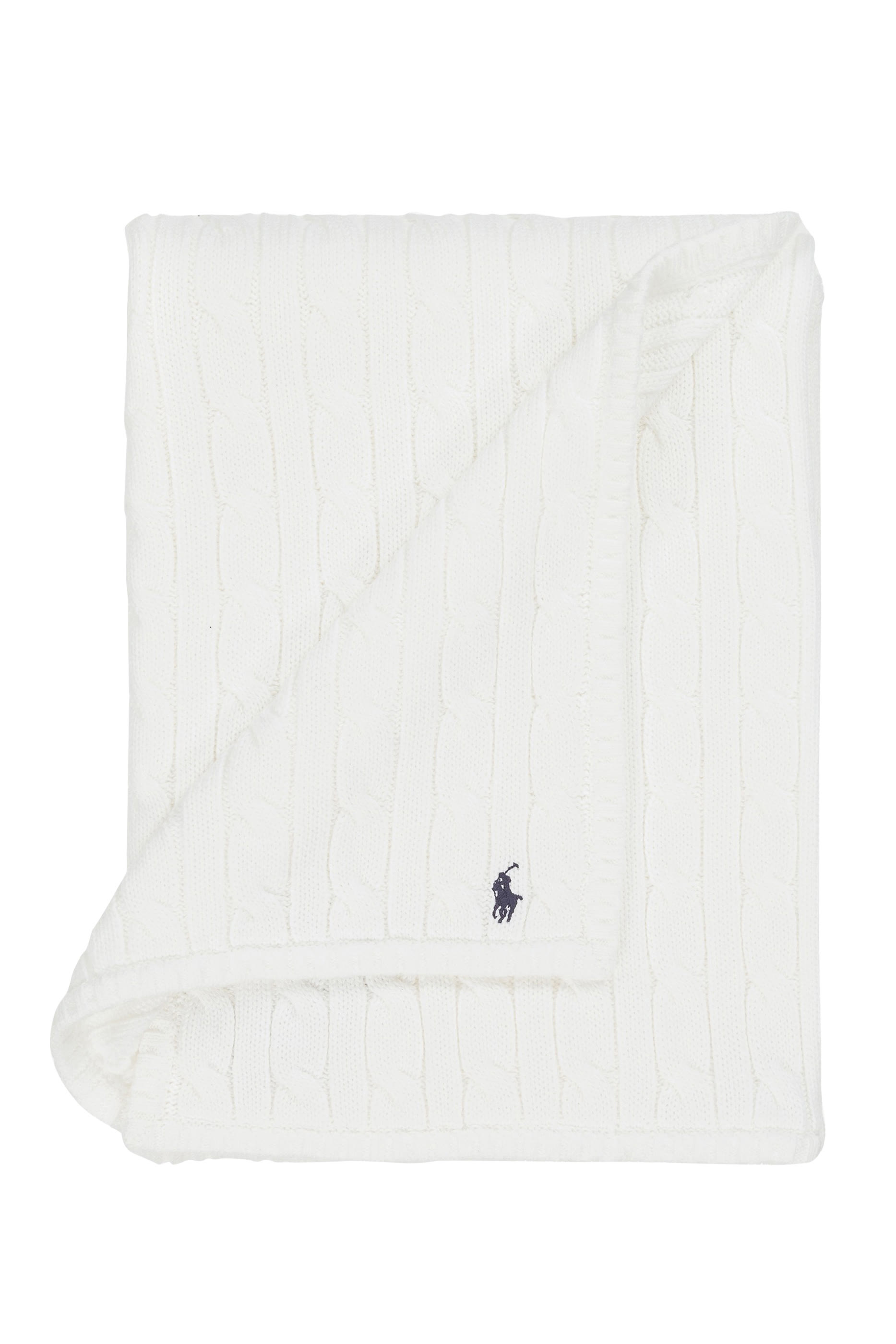 Cable-Knit Cotton Baby Blanket