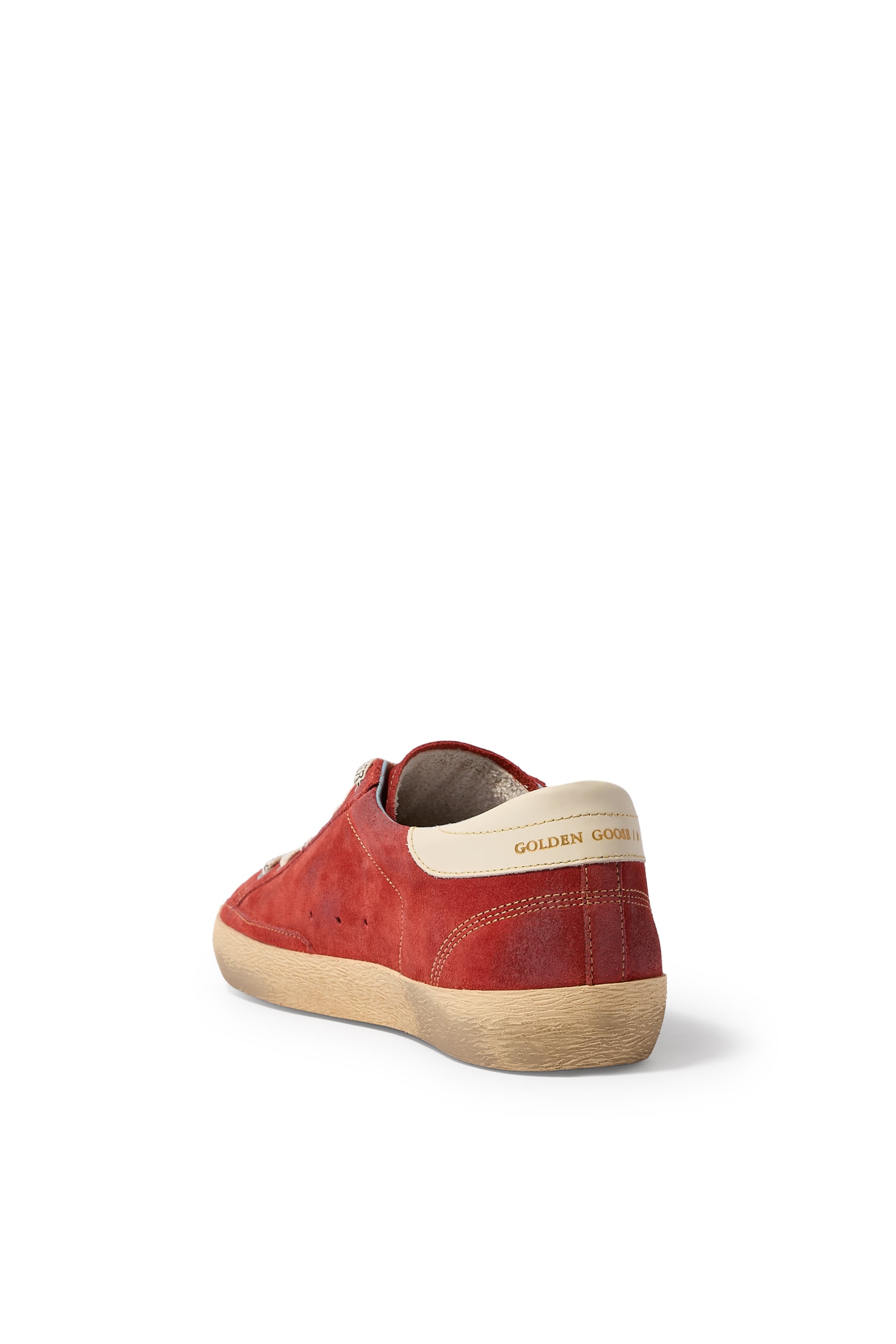 Men&rsquo;s Super-Star Sneakers in Suede with Leather Star 
