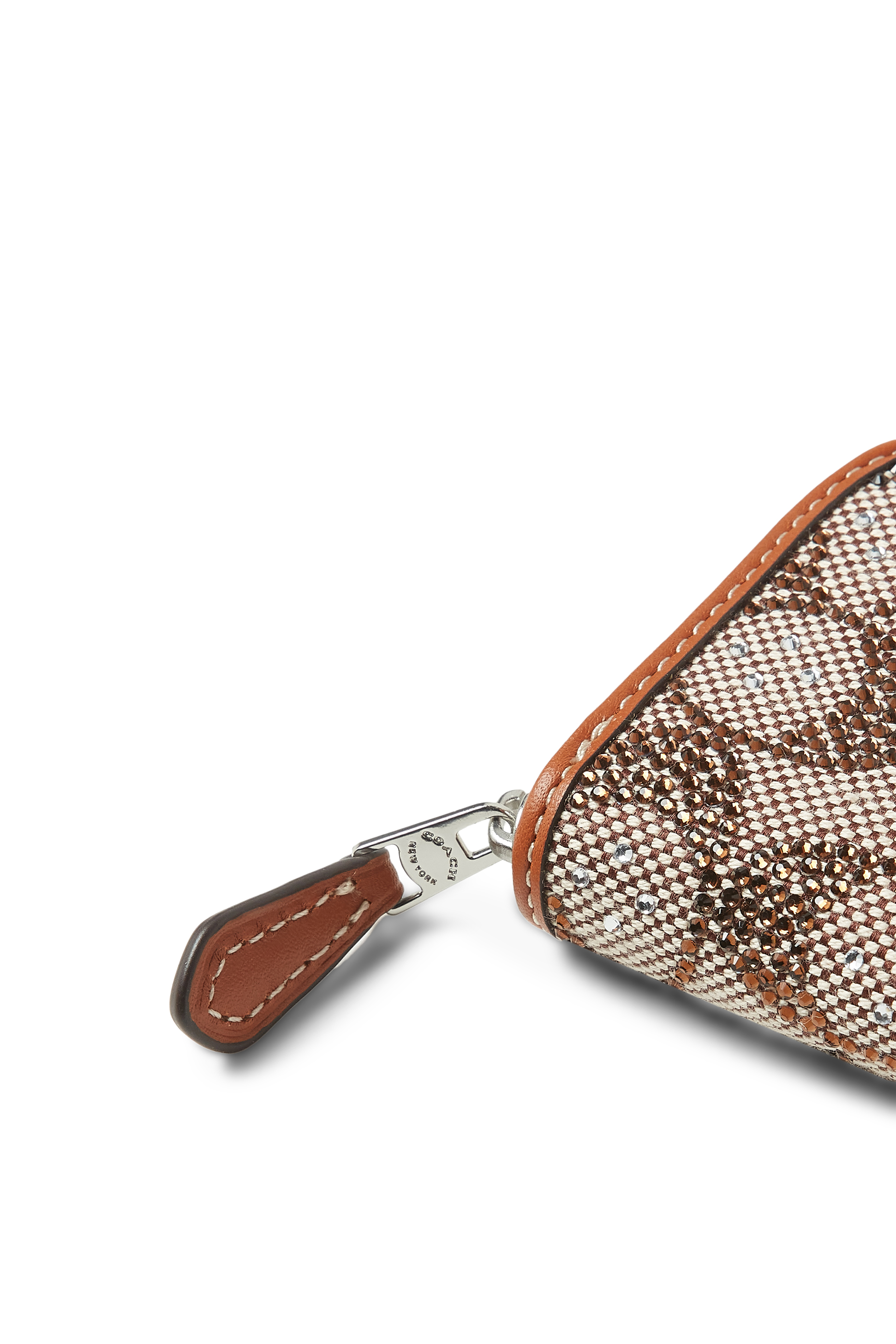 Essential All-Around Zip Card Holder in Exclusive Crystal Jacquard