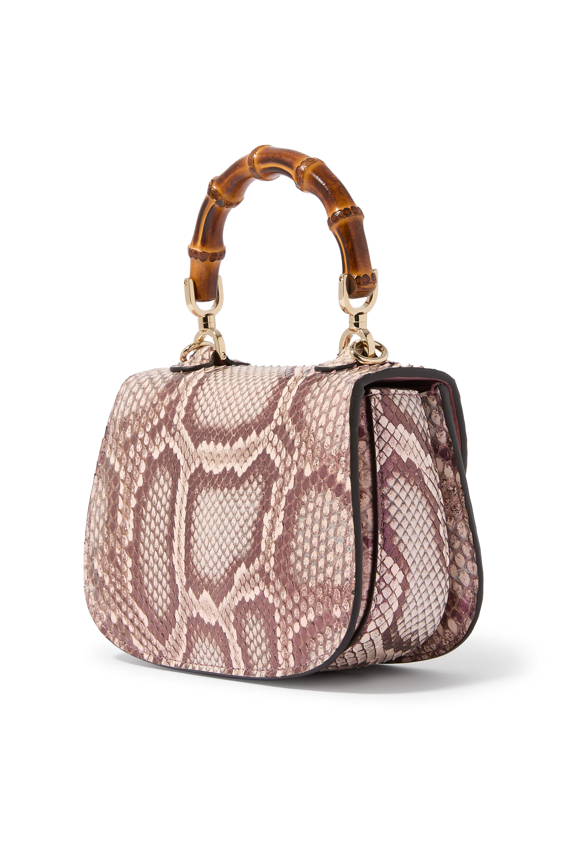 Bamboo 1947 Small Python Top Handle Bag