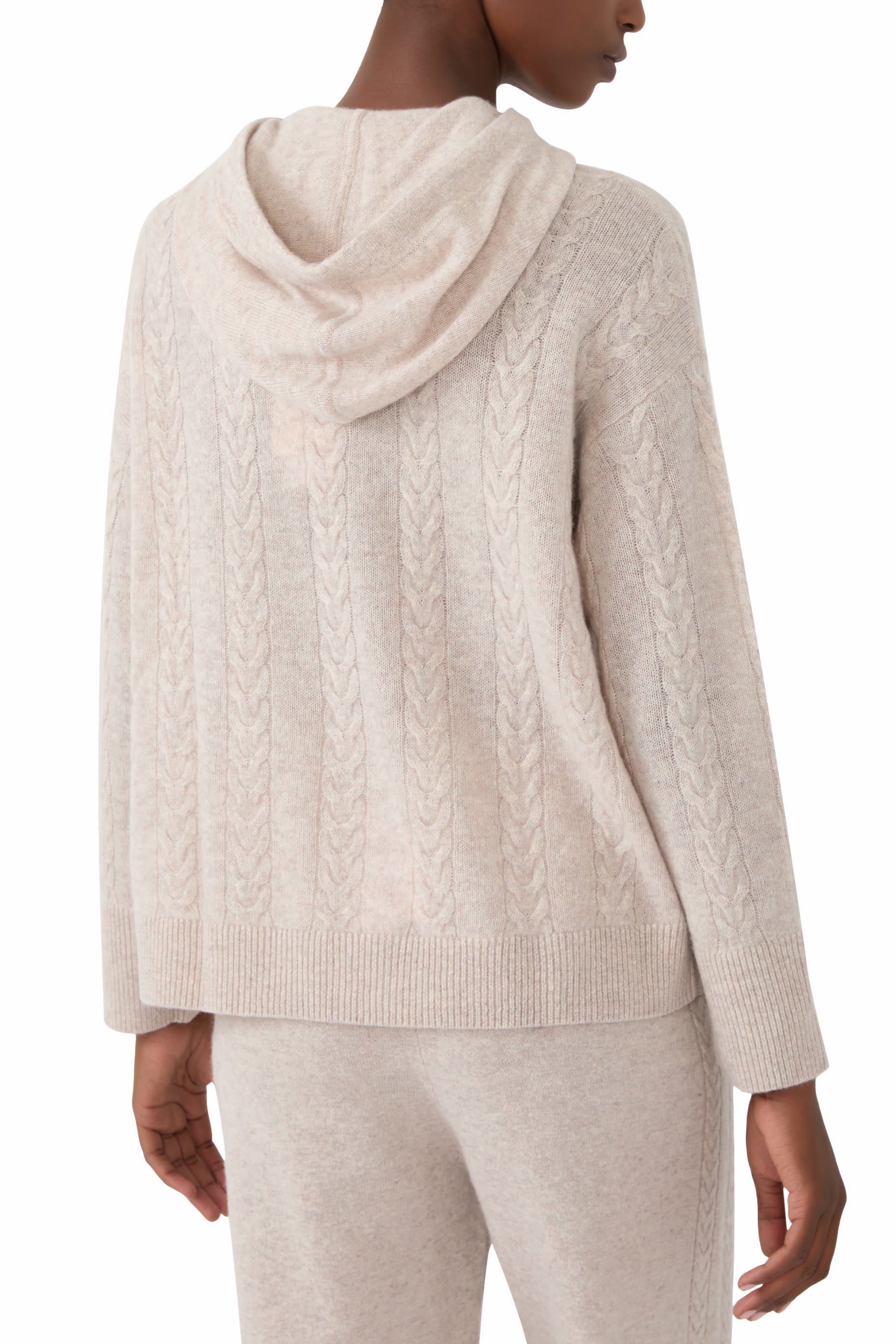 Cashmere Cable Hoodie