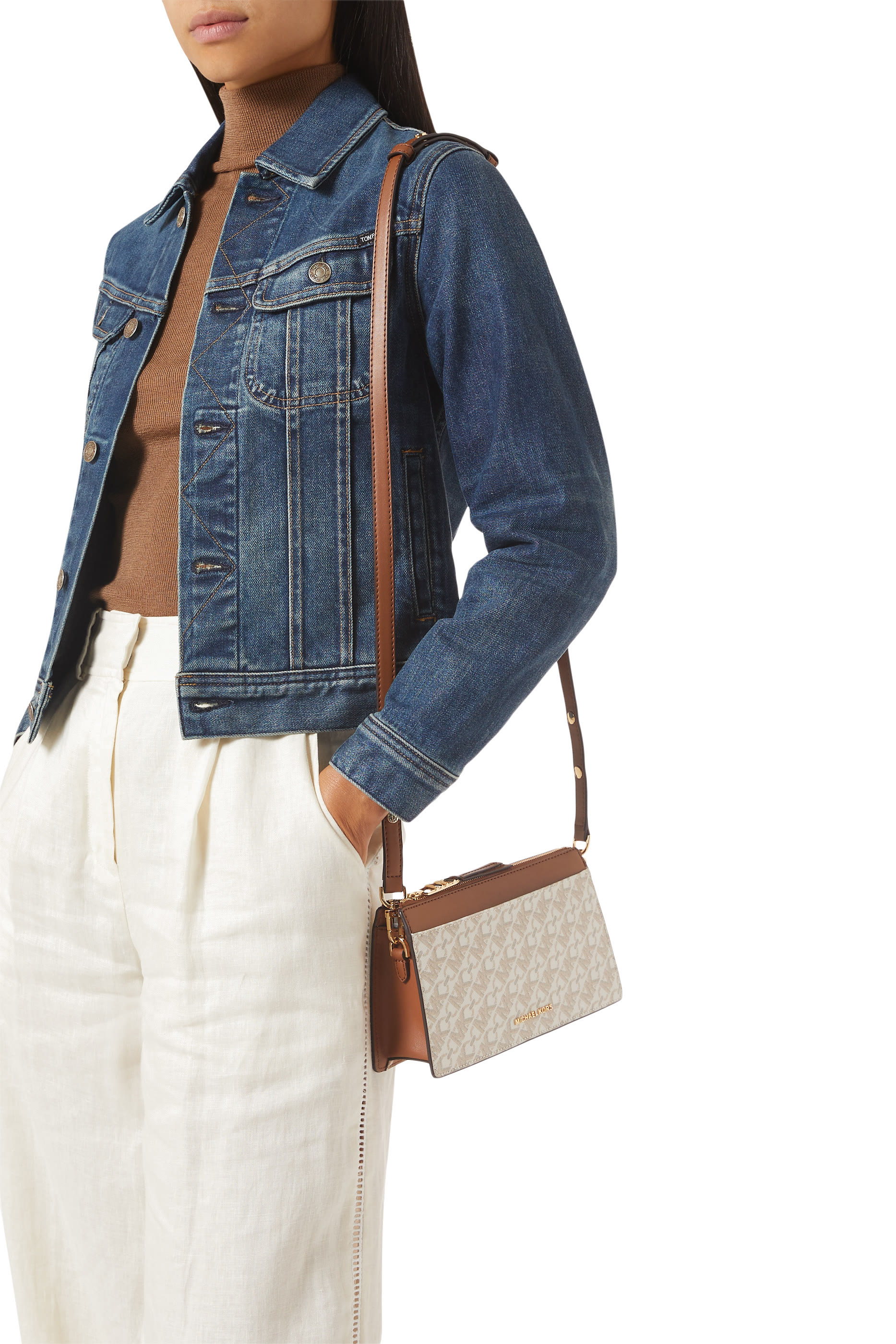 Large Empire Signature Logo Convertible Crossbody Bag