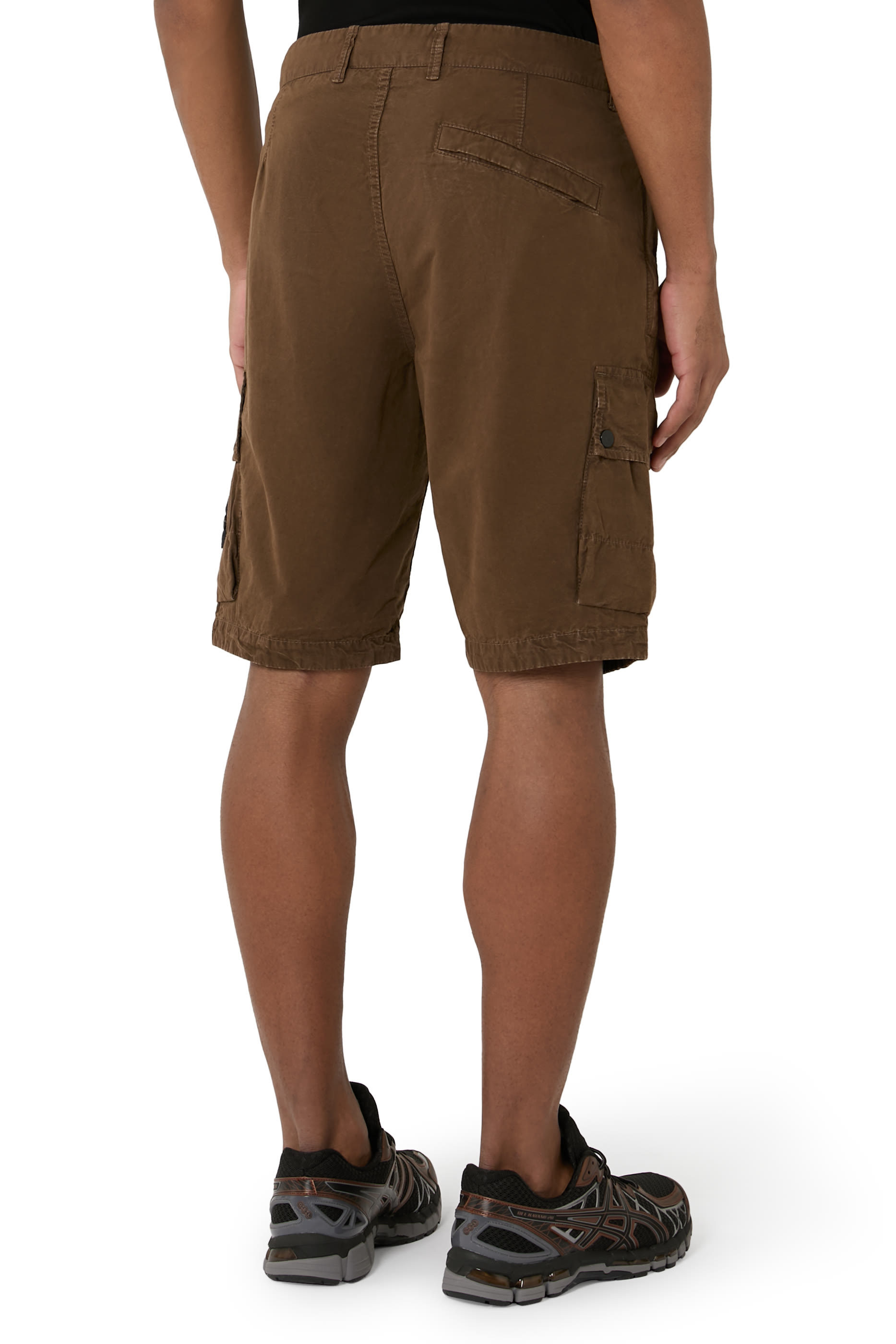 Old Effect Zip-Pocket Cargo Shorts