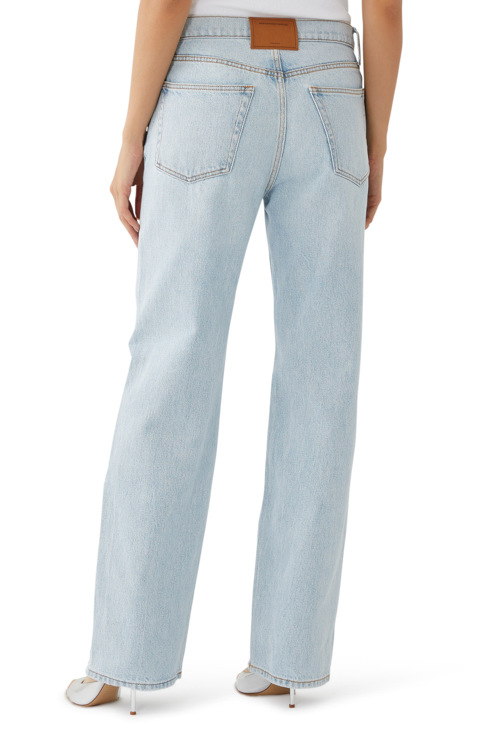 Ez Cut-Out Logo Denim Jeans