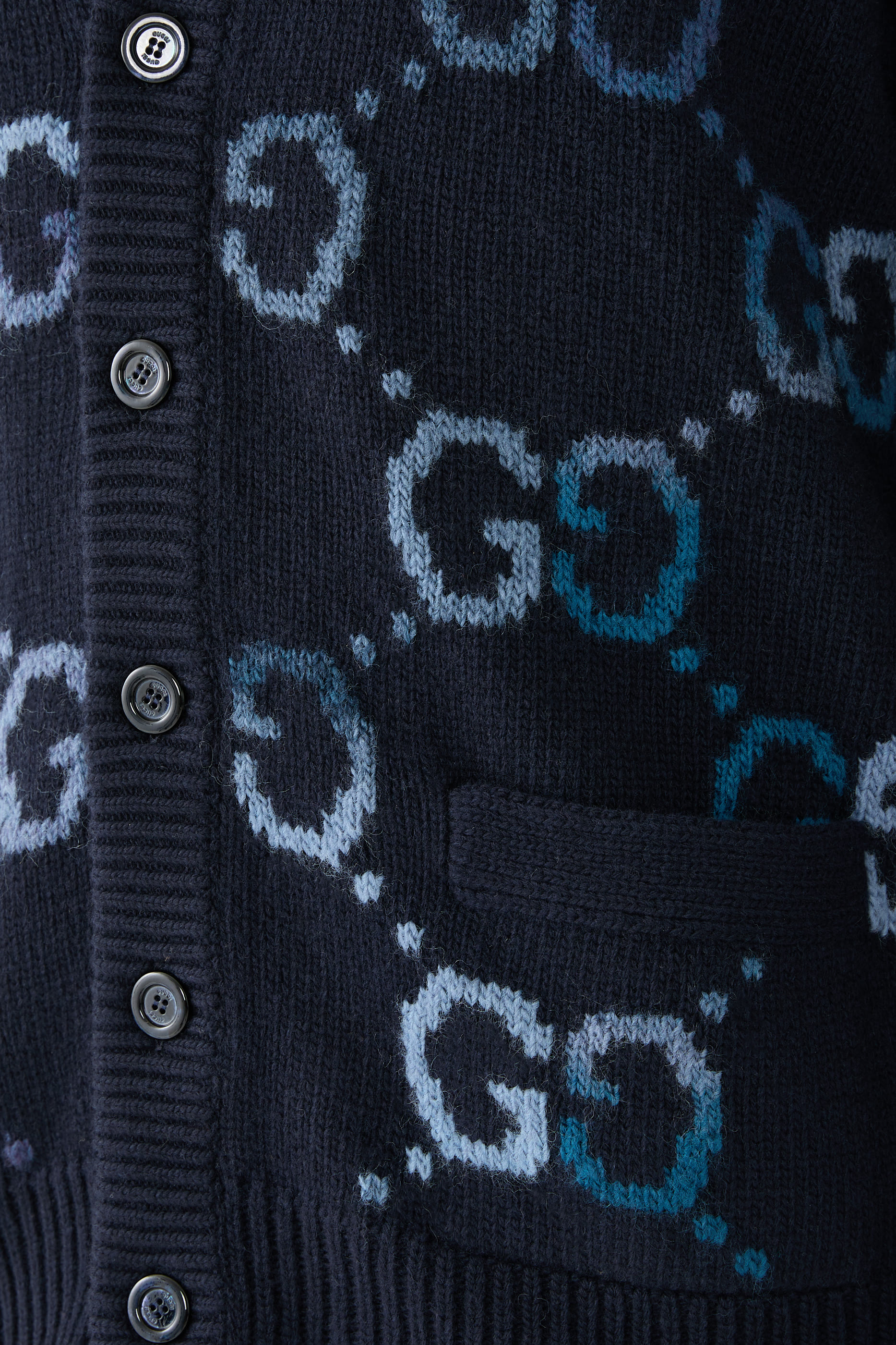 GG Intarsia Wool Cardigan