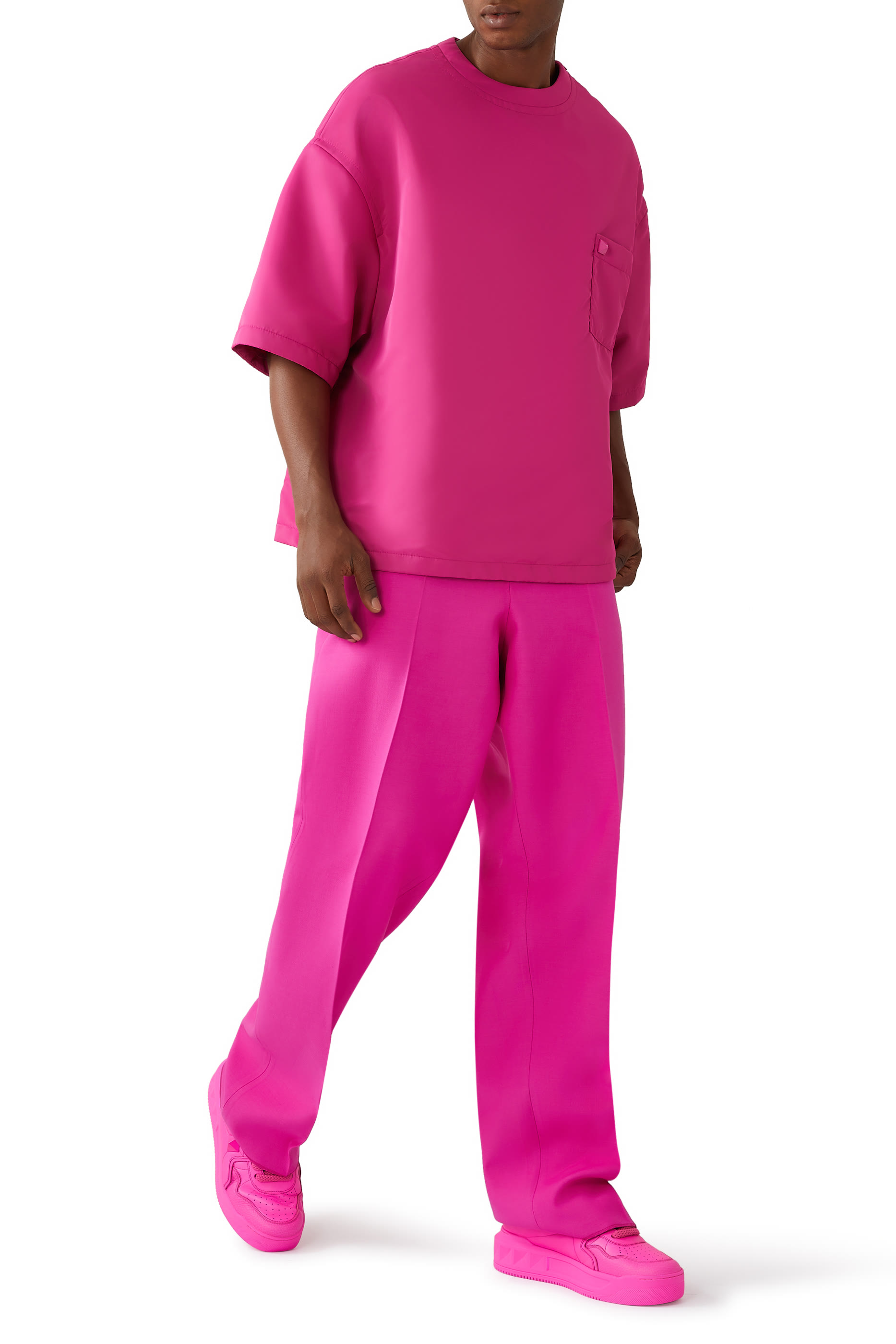 One Stud Low-Top Leather Sneakers