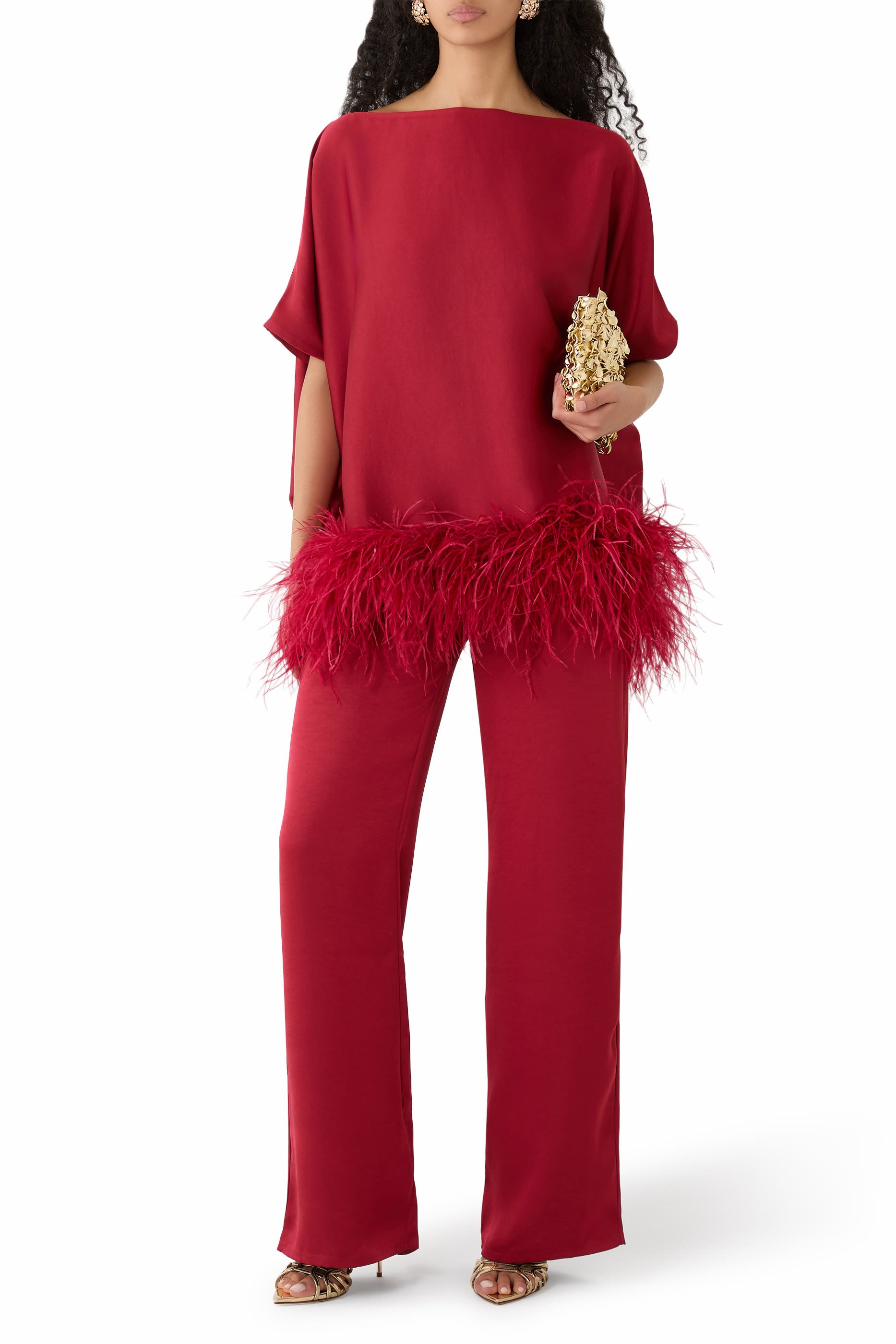 Viscose Top with Feathers 