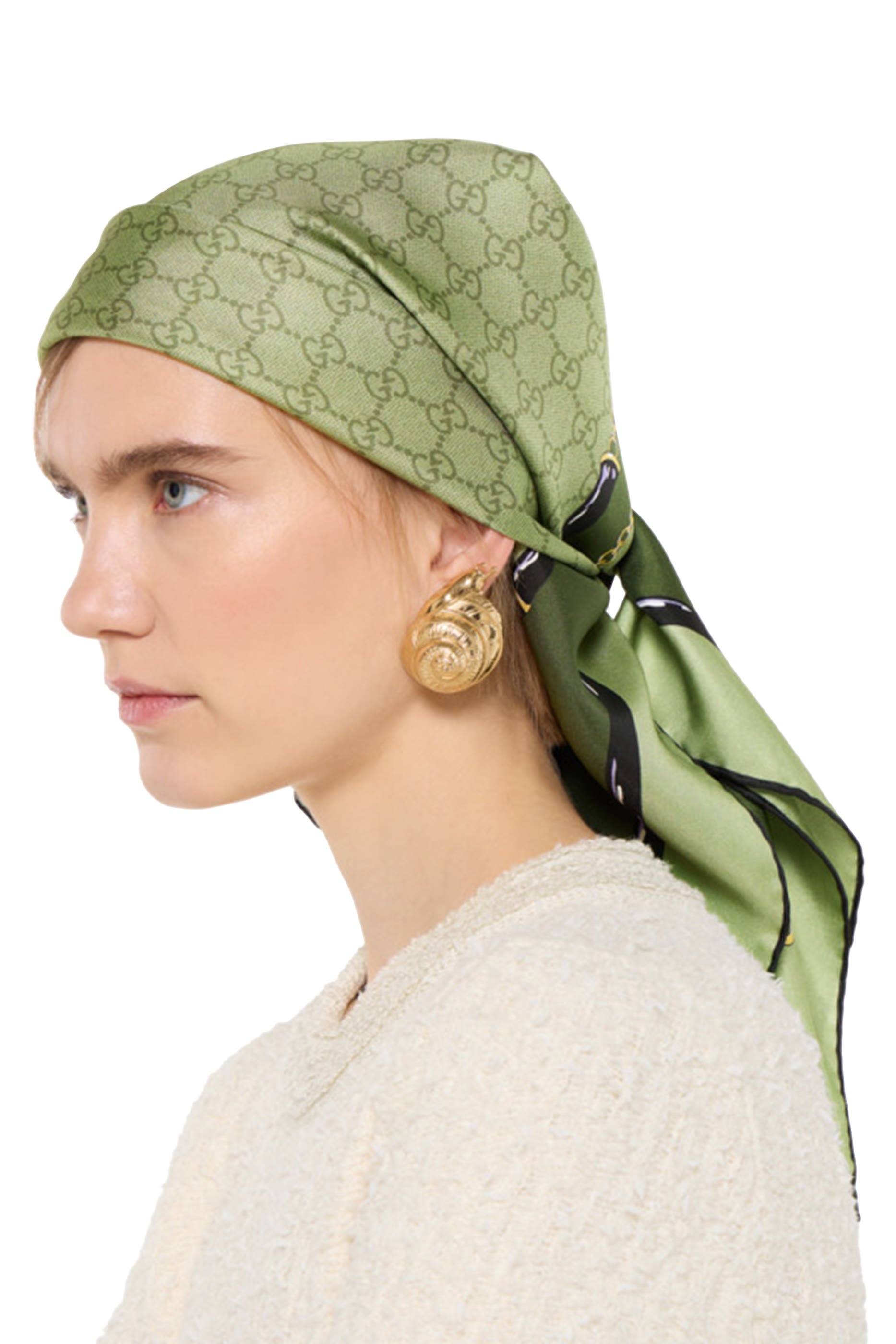  Printed GG Silk Jacquard Carr&eacute;