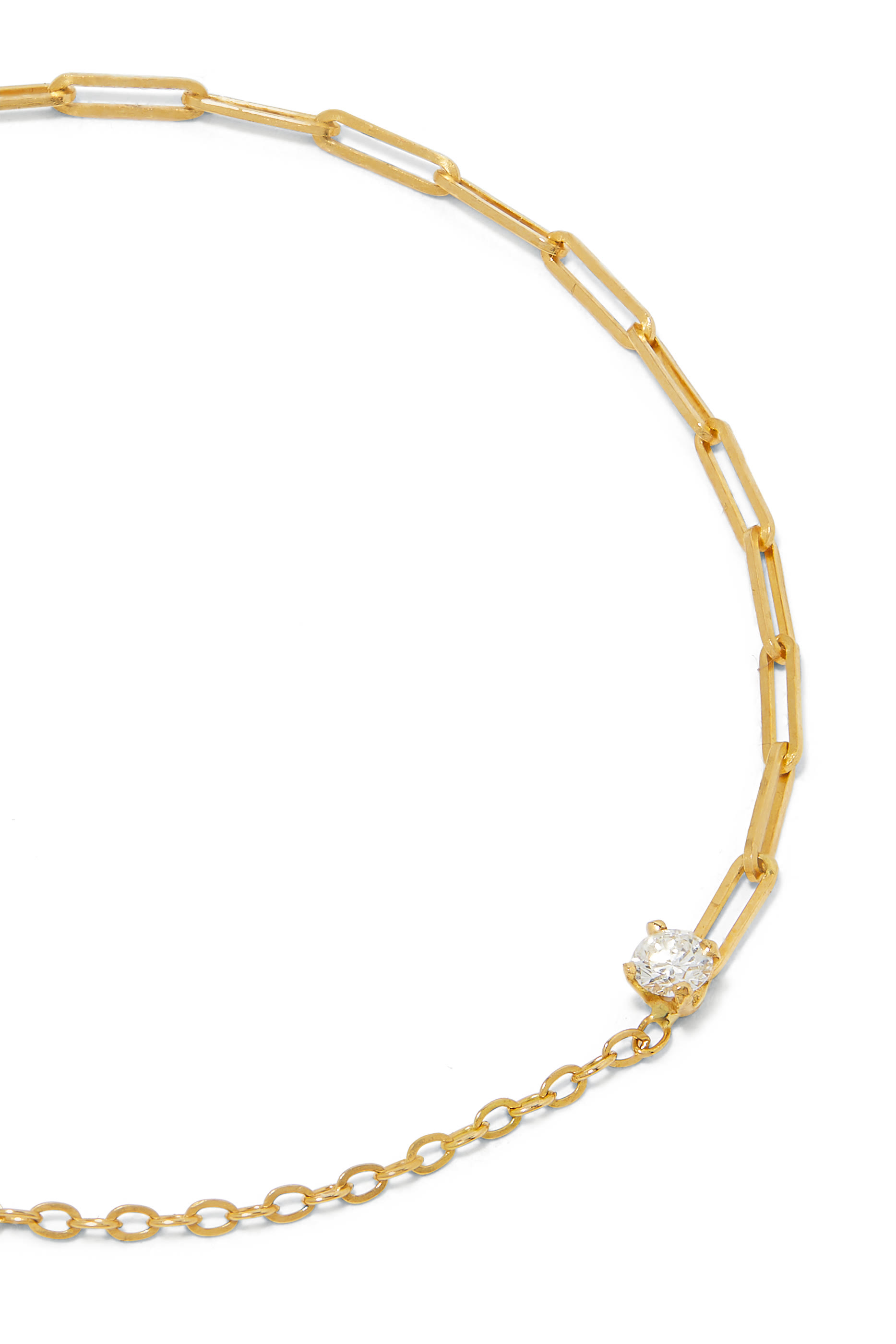 Solitaire Bracelet, 18k Yellow Gold & Diamond