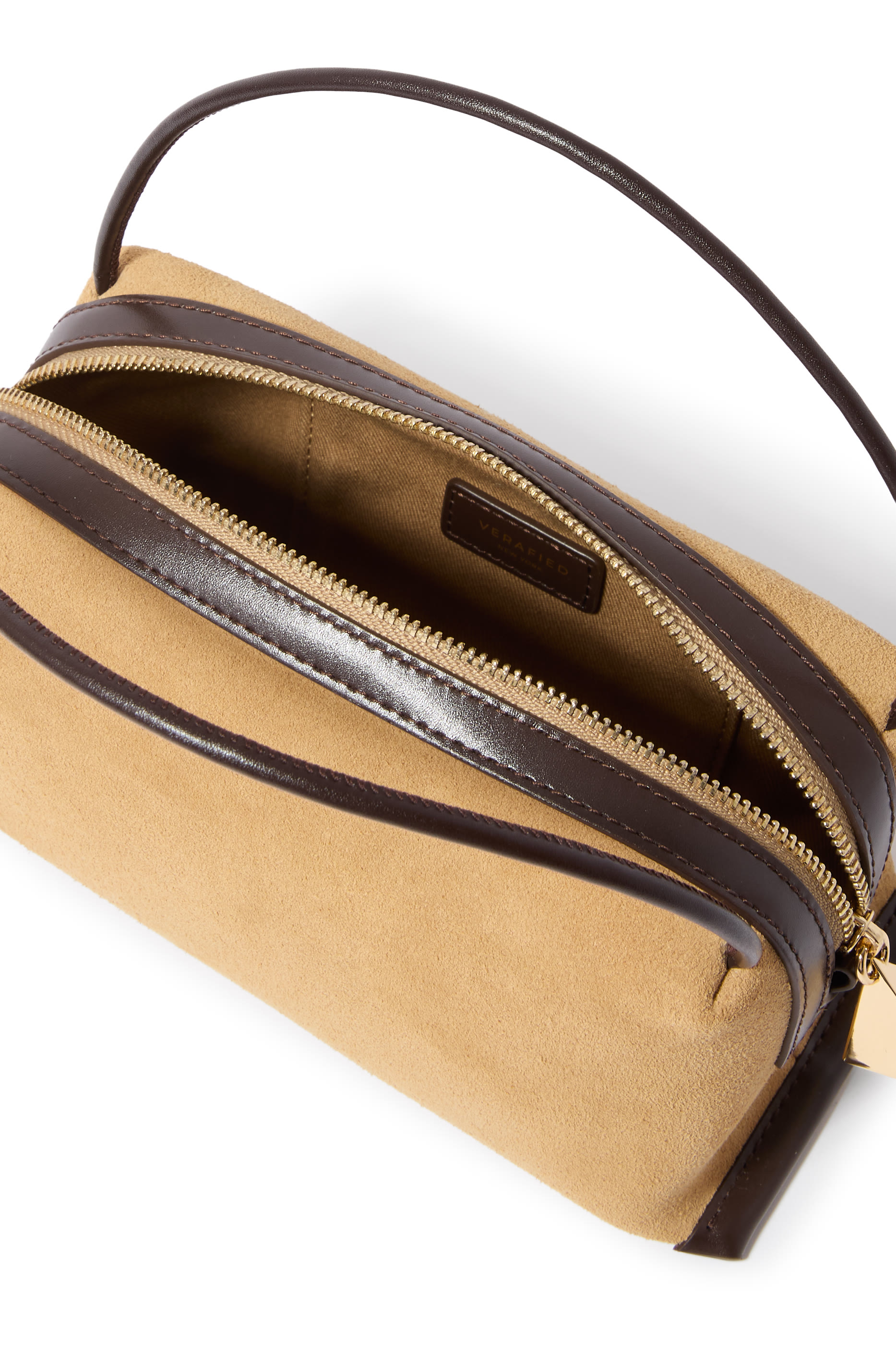  Gold Suede Hobo Bag
