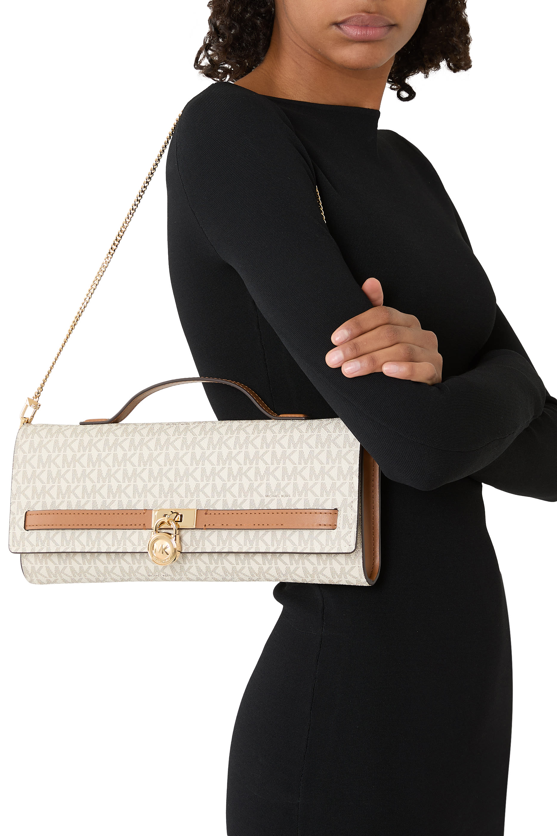 Hamilton Moderne Medium Signature Logo Clutch 