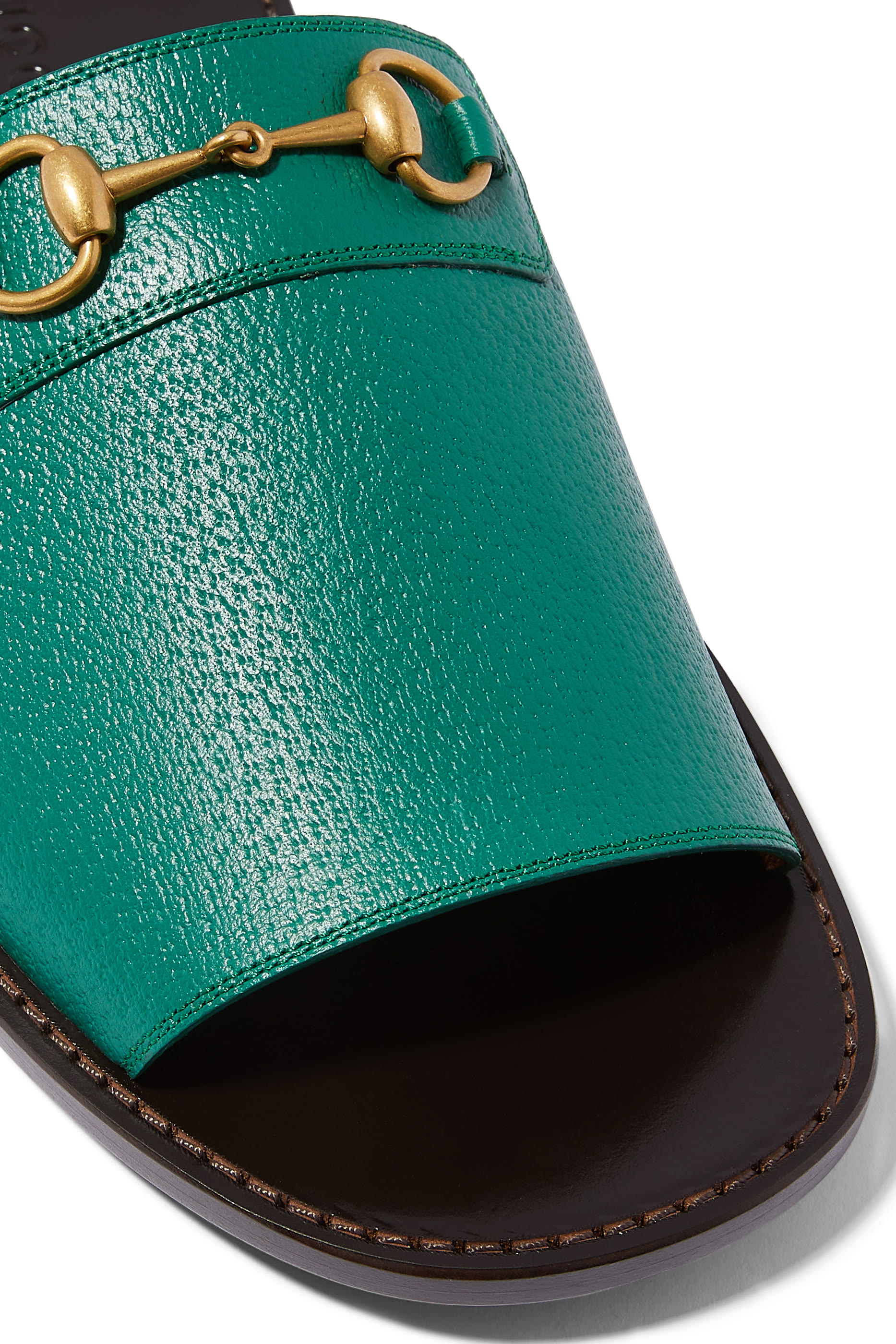 Horsebit Leather Slides