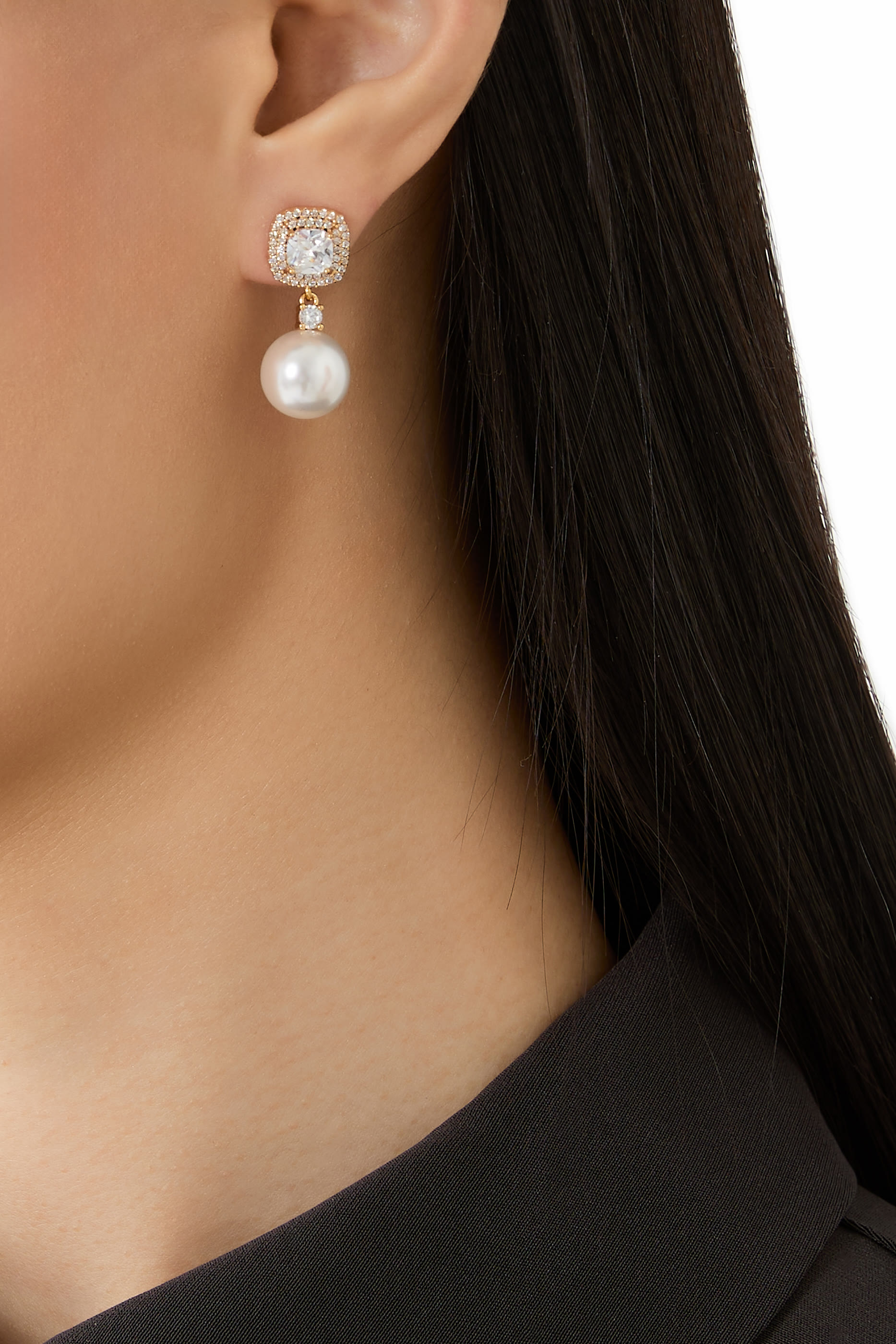 Crystal Pearl Earrings