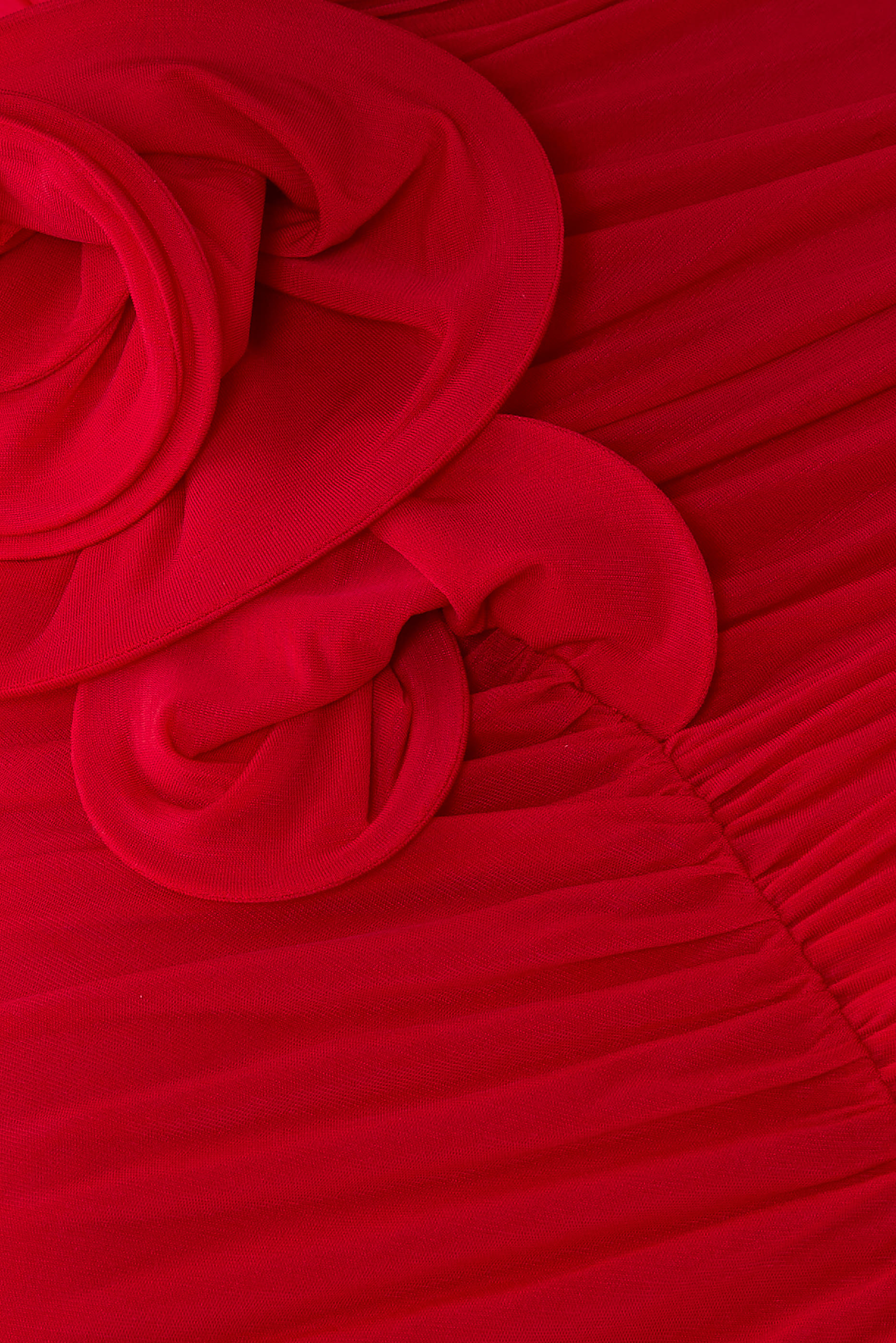 High-Neck Draped Mini Dress