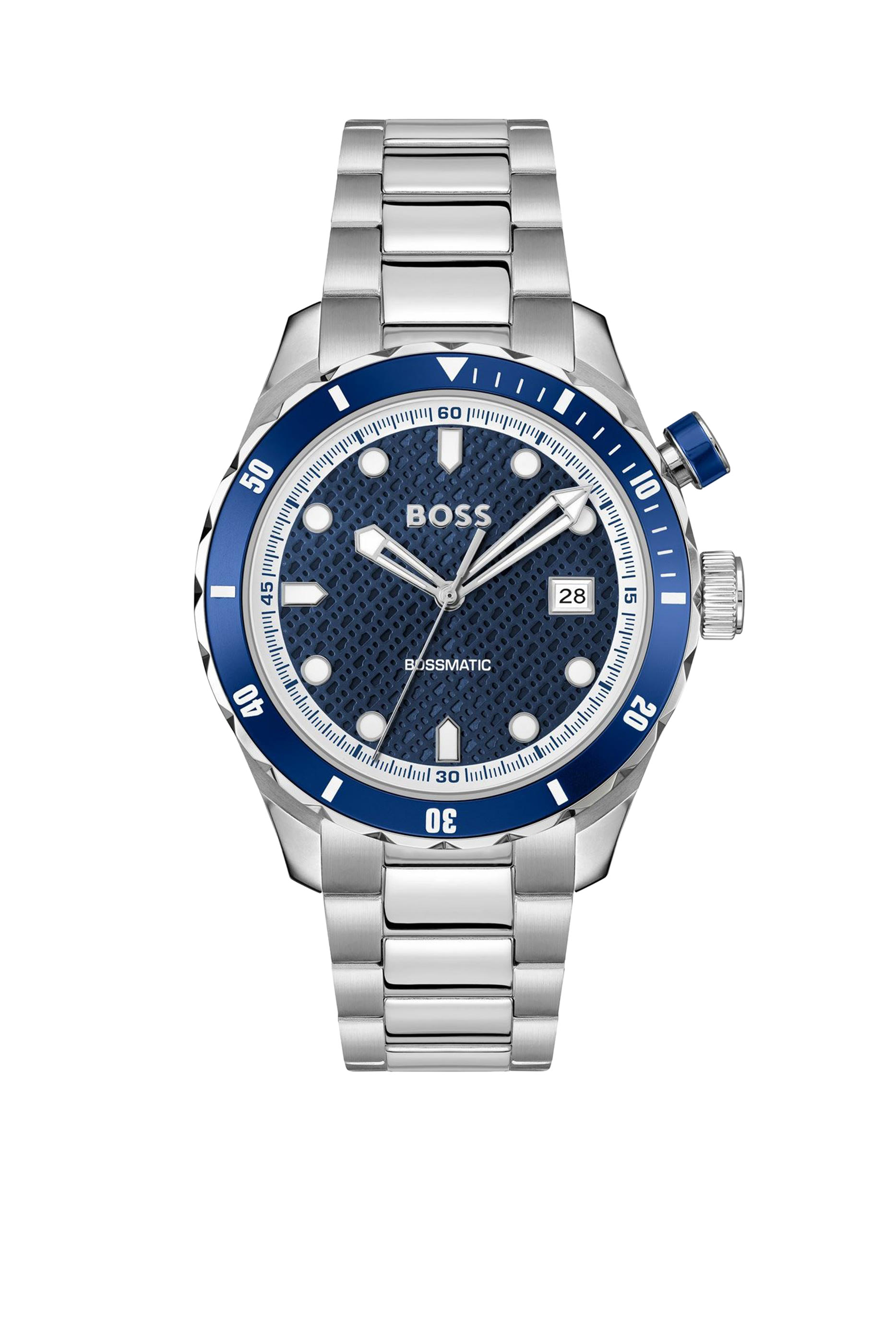 Automatic Watch with Monogram-Textured Dial