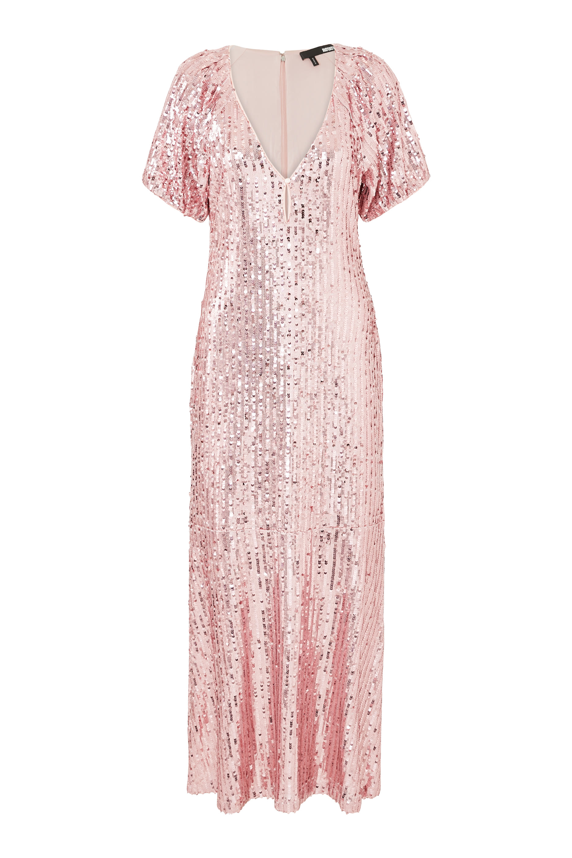 Sequins Midi V-Neck Dress